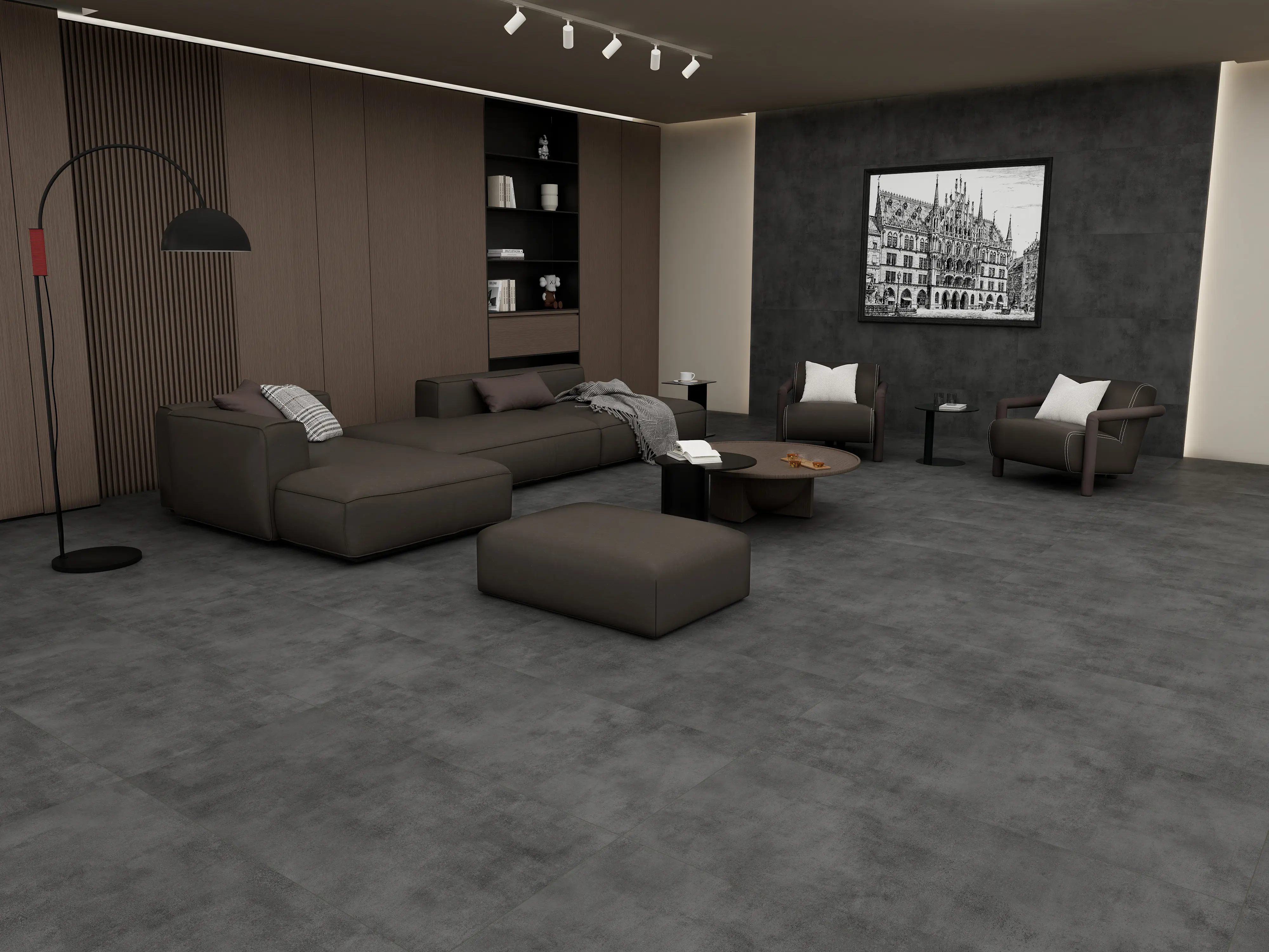 Изображение товара Керамогранит Duna Concrete CN0L59M01 60x120 см черный для пола и стен