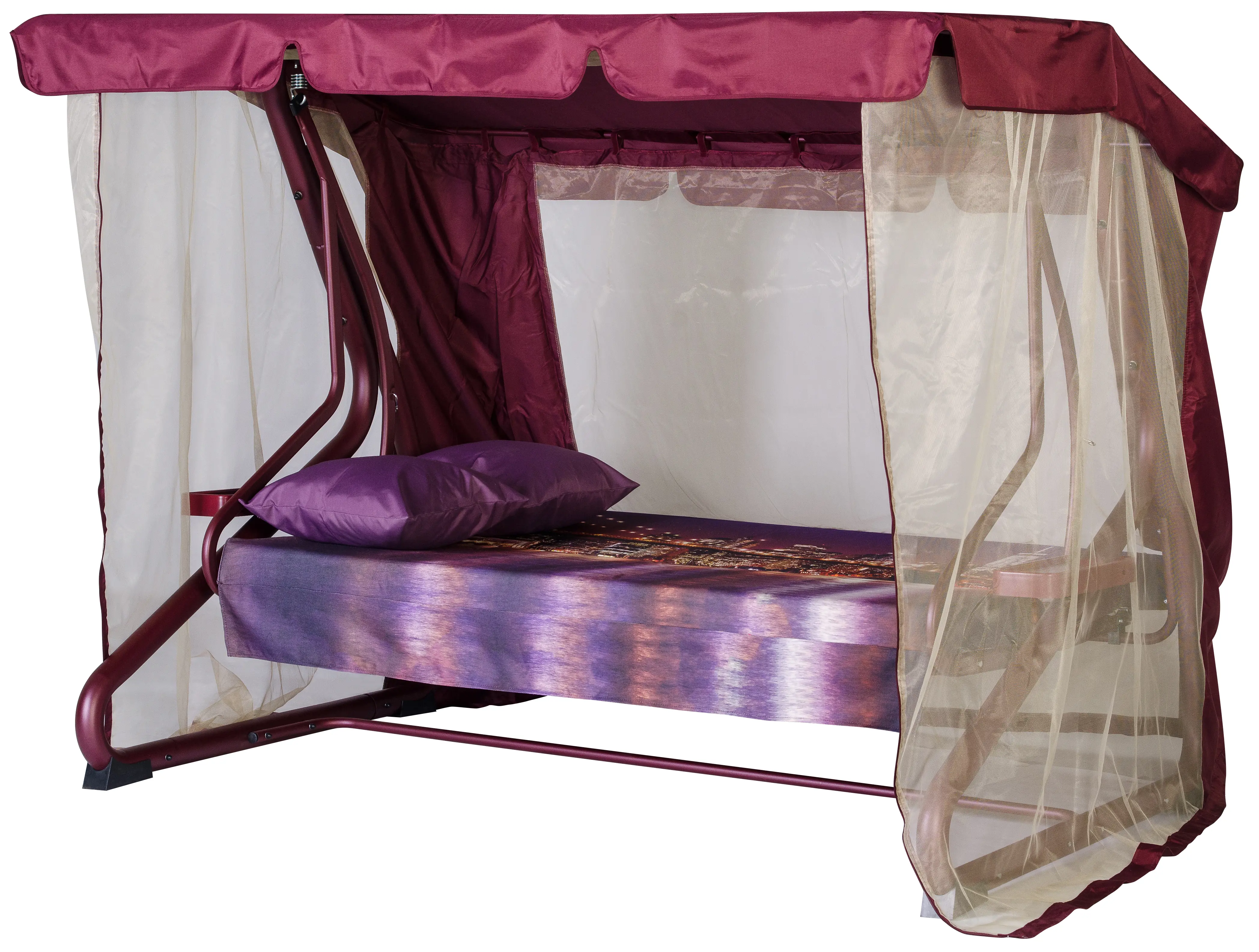 Изображение товара Качели садовые Удачная мебель A44R.602 Нью-йорк 3-х местные до 350 кг разноцветный