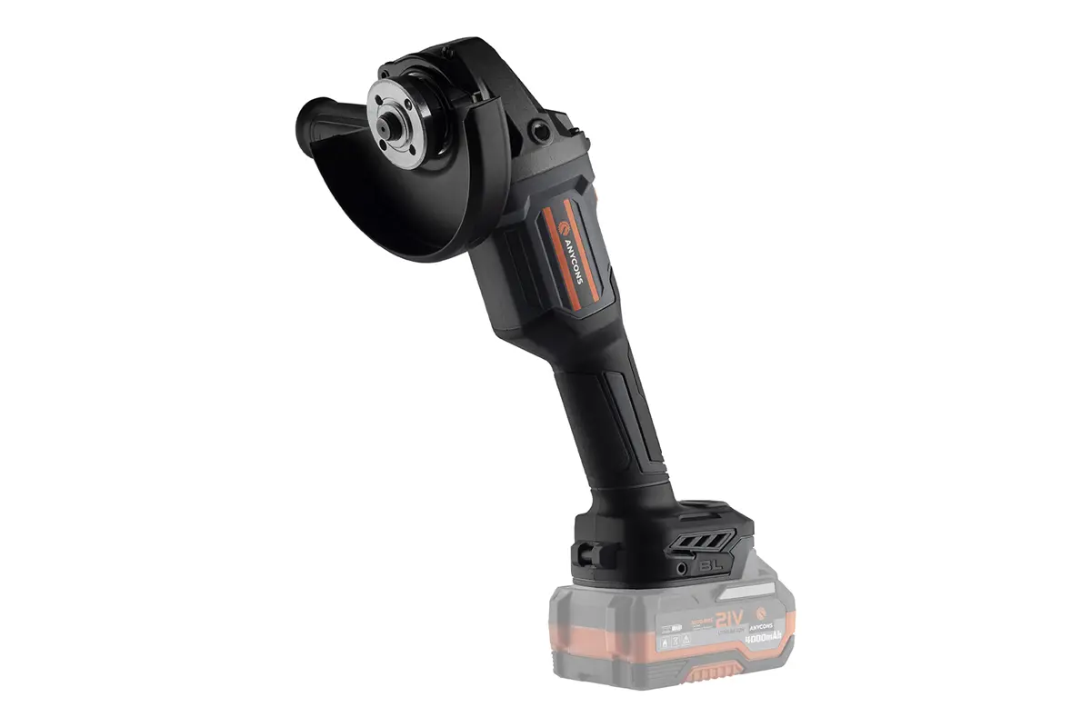 Изображение товара УШМ аккумуляторная бесщеточная Anycons JM-1250, 22 В Li-Ion 2x5 Ач, 126 мм