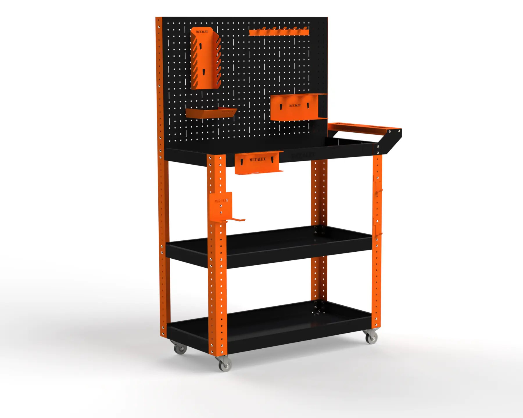 Изображение товара Тележка инструментальная Metalex 118278 с регулировкой высоты полок