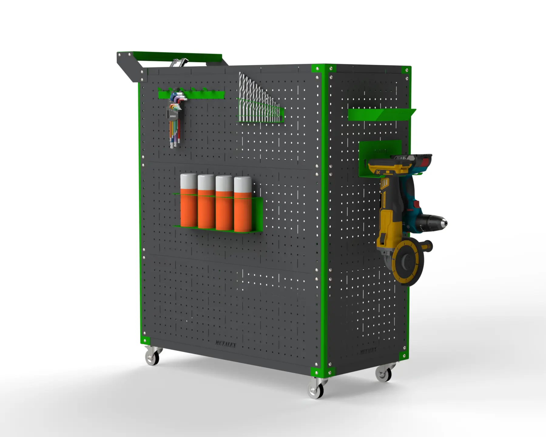 Изображение товара Тележка инструментальная Metalex Тип 3 950x400x700 мм 4 полки для хранения инструментов