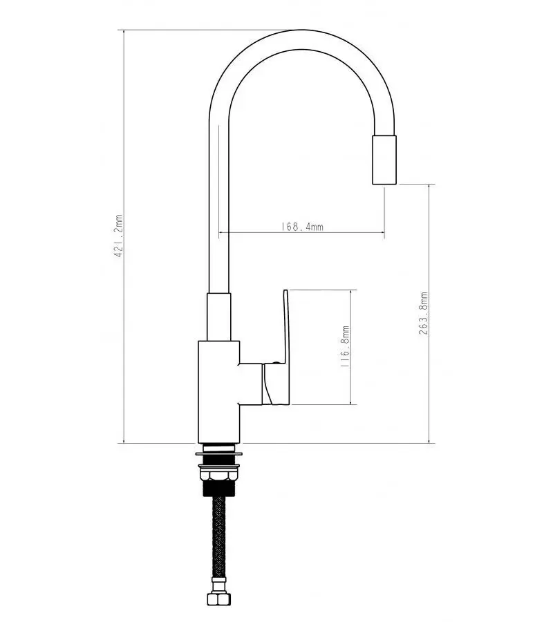 Изображение товара Смеситель для кухни ECONOCE серия 270 хром (EC0274)