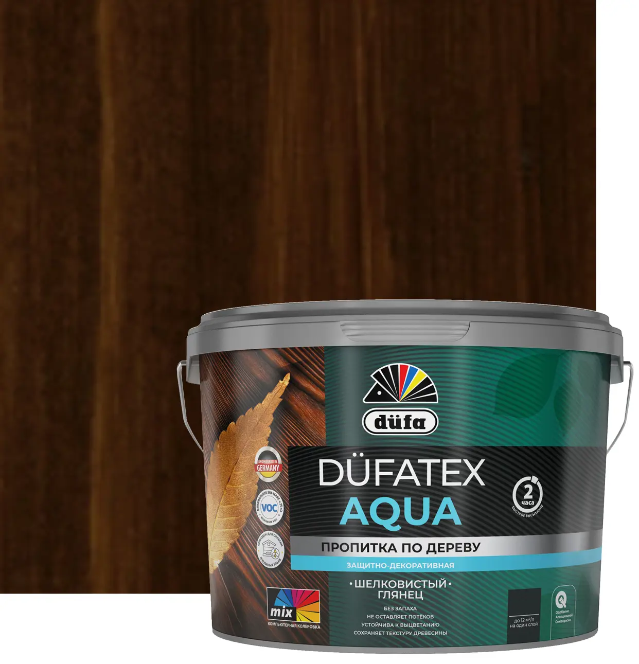 Изображение товара Пропитка для дерева водная цвета палисандр Dufatex aqua 2.5 л