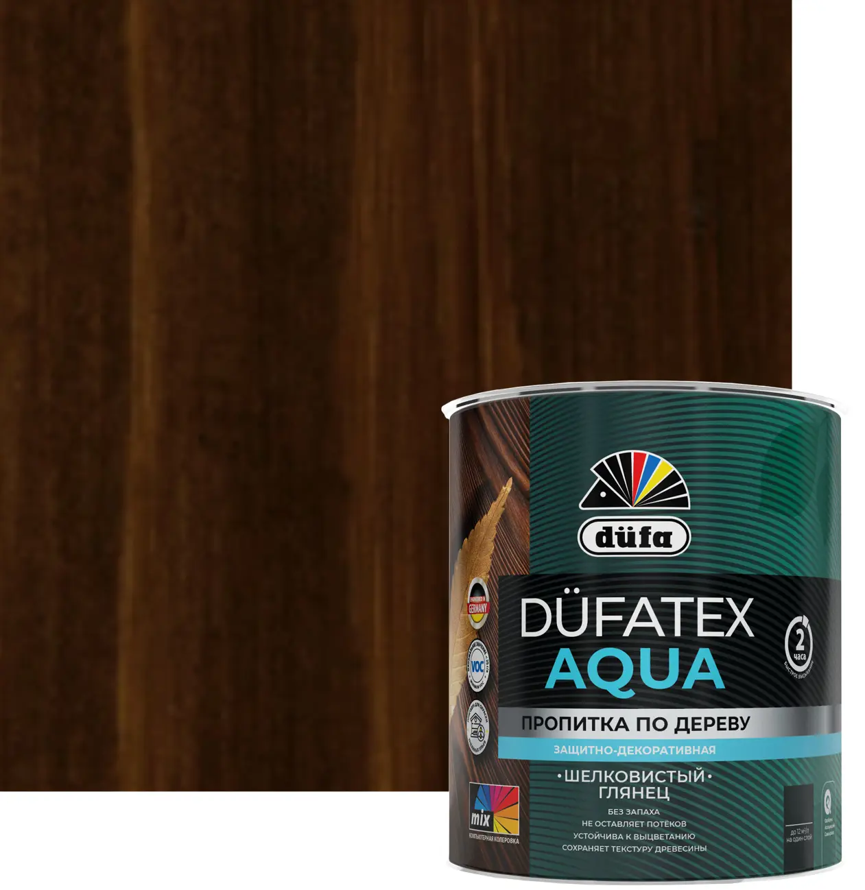 Изображение товара Пропитка для дерева водная цвета палисандр Dufatex aqua 0.75 л