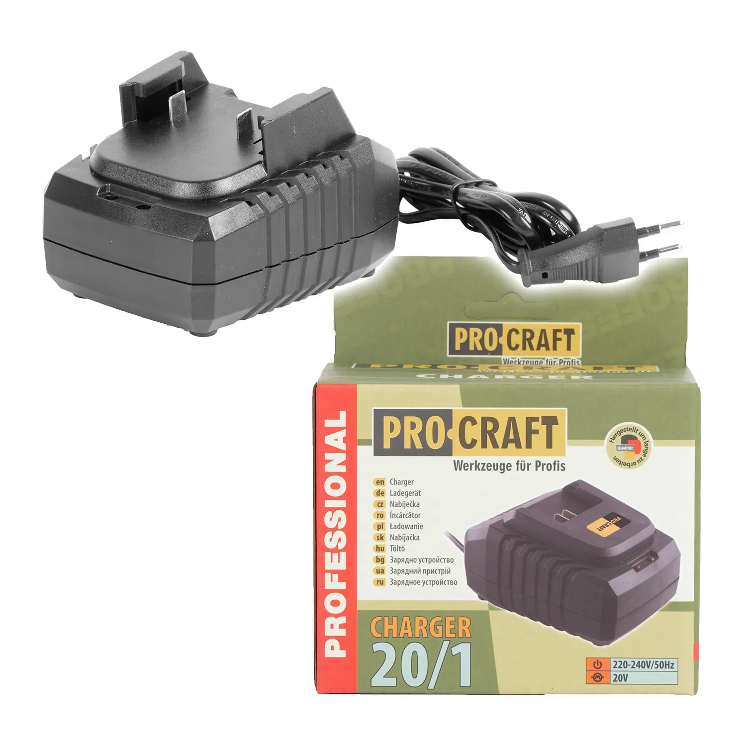 Изображение товара Зарядное устройство Procraft ZAR20/1 для литий-ионных аккумуляторов 20 В