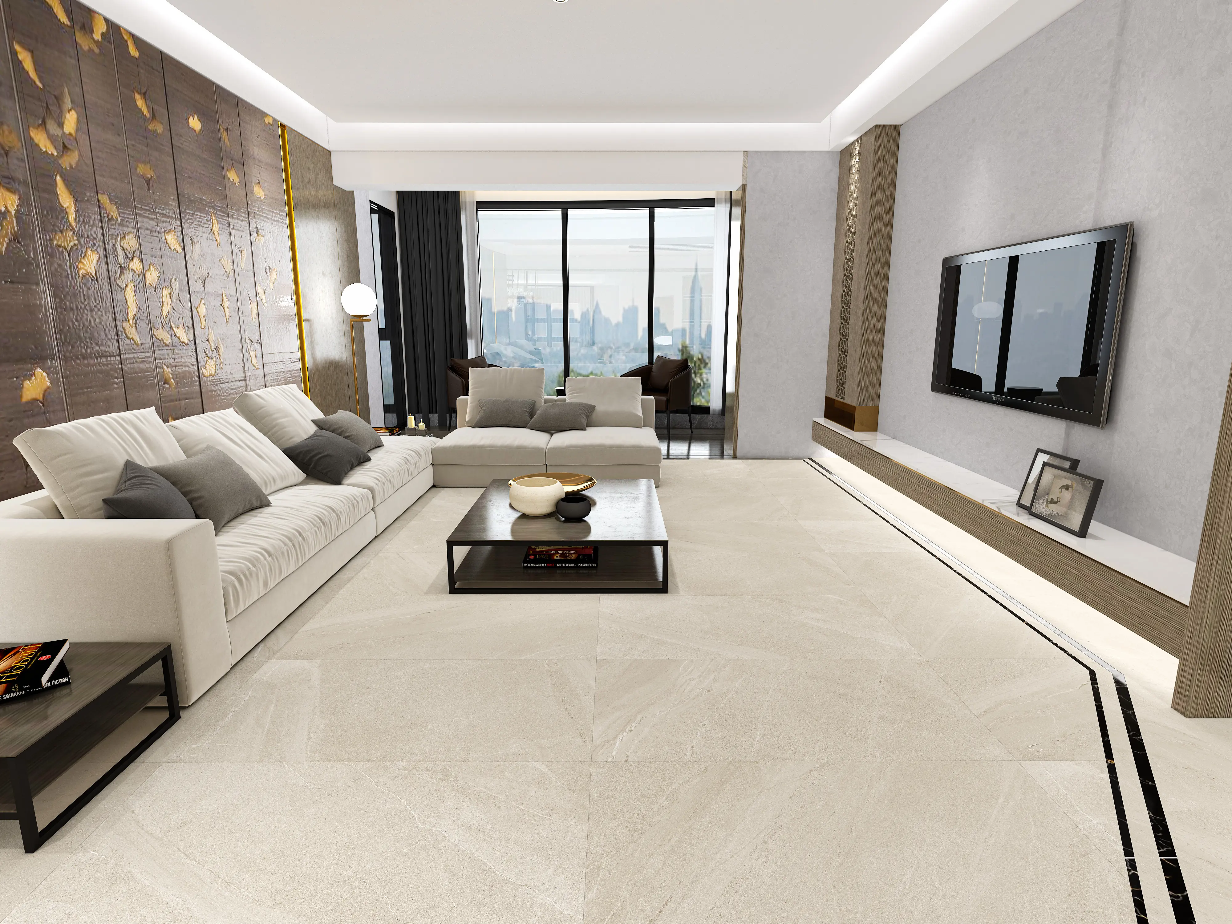 Изображение товара Керамогранит Kerald Burlington Crema Matt 60x120 см для пола стен внутренний наружный