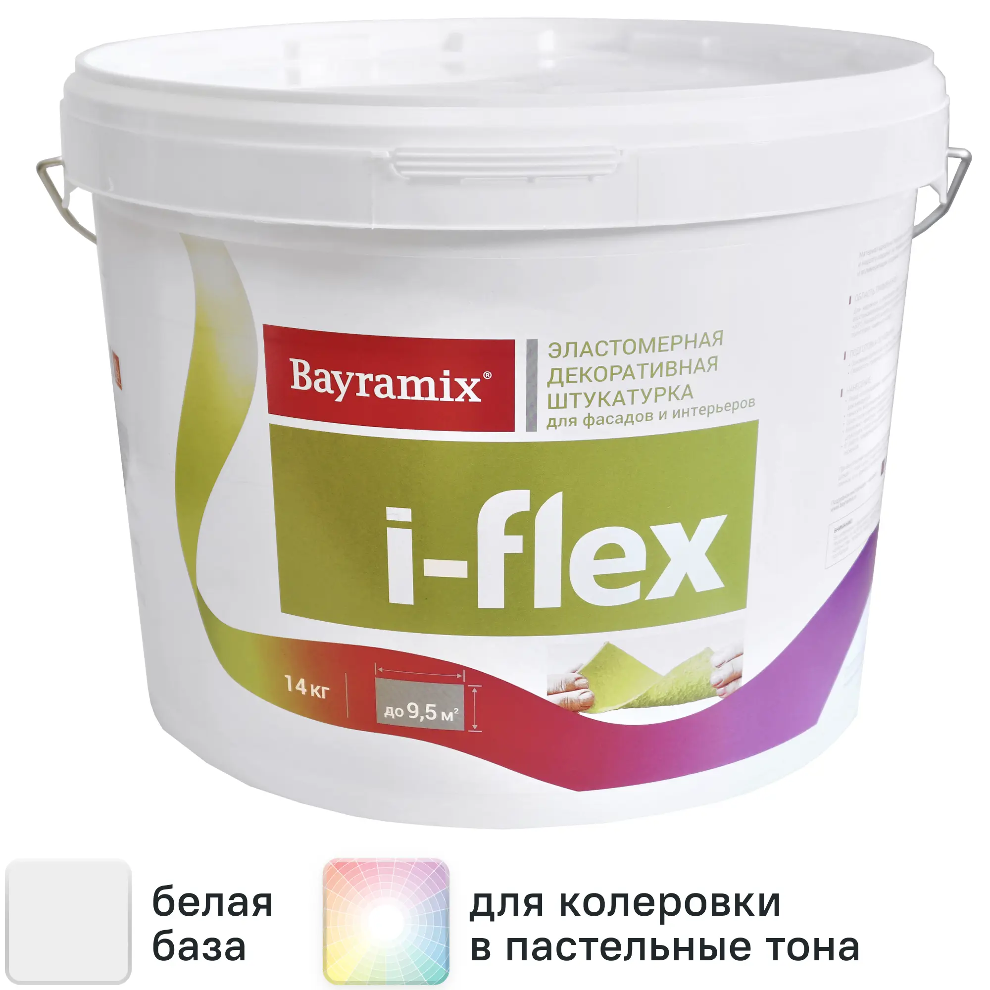 Изображение товара Эластичная декоративная штукатурка Bayramix i-Flex 14 кг для фасадов и стен