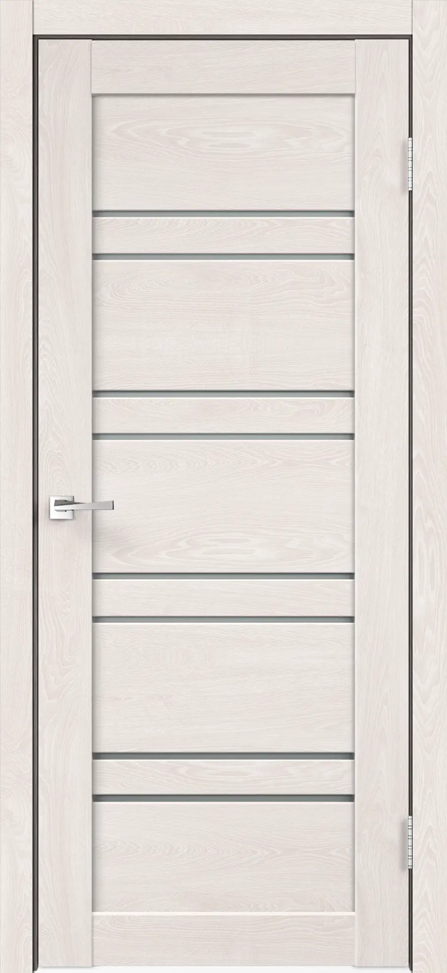 Изображение товара Межкомнатная дверь со стеклом Лайн 1 90x200 см Hardflex белая без замка и петель