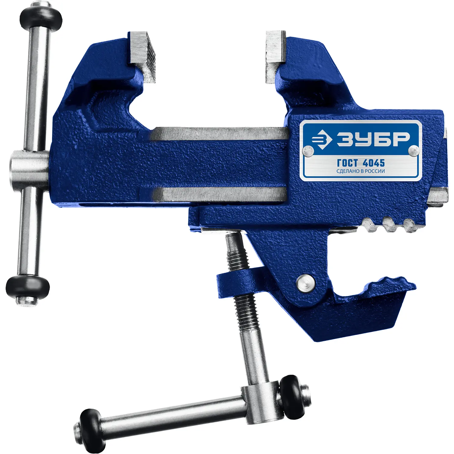 Изображение товара Слесарные тиски ЗУБР 32600-63, прочные чугунные, рабочий ход 80мм