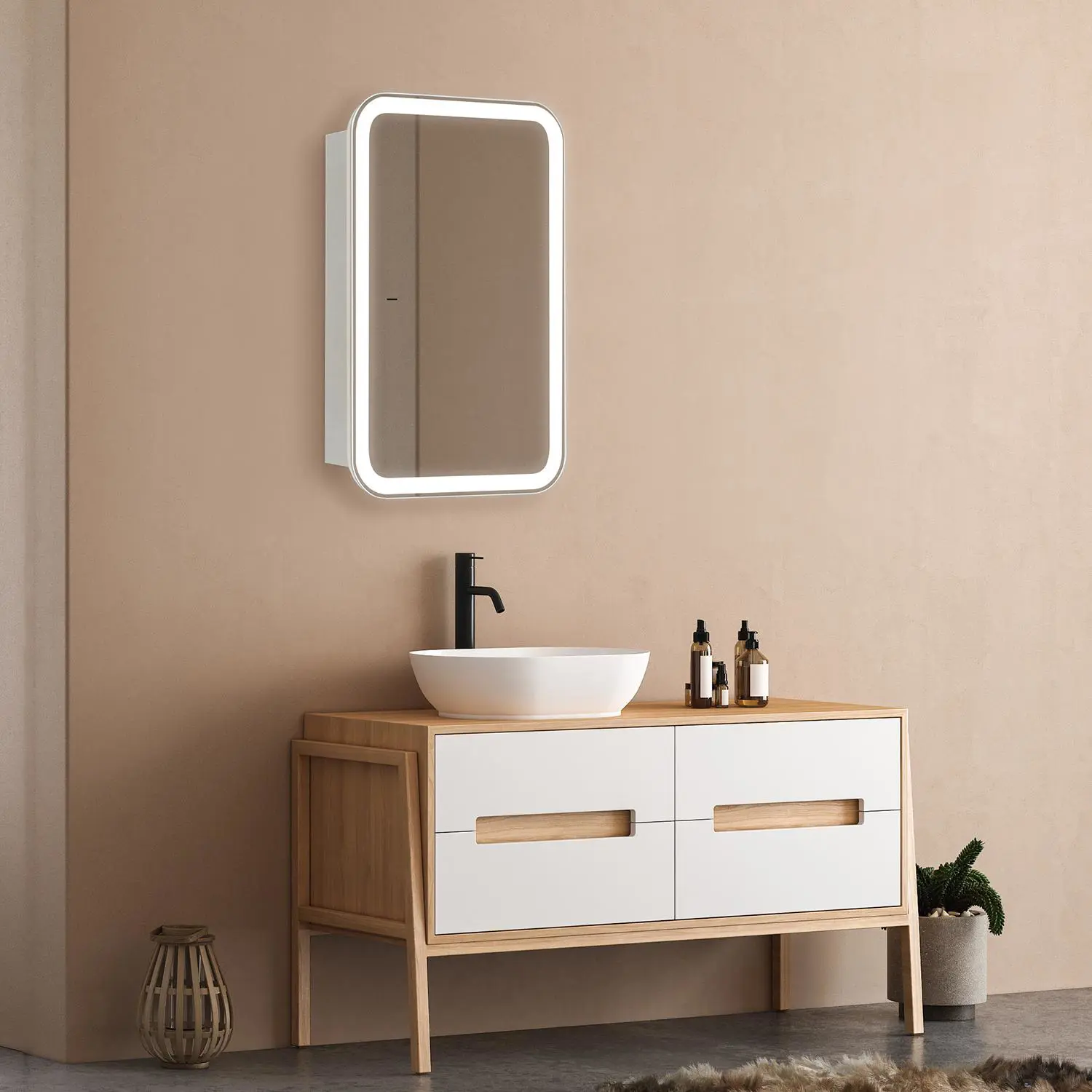 Изображение товара Зеркальный шкаф Silver Mirrors Фиджи Flip 50 ИК 50x75 сенсорный цвет белый