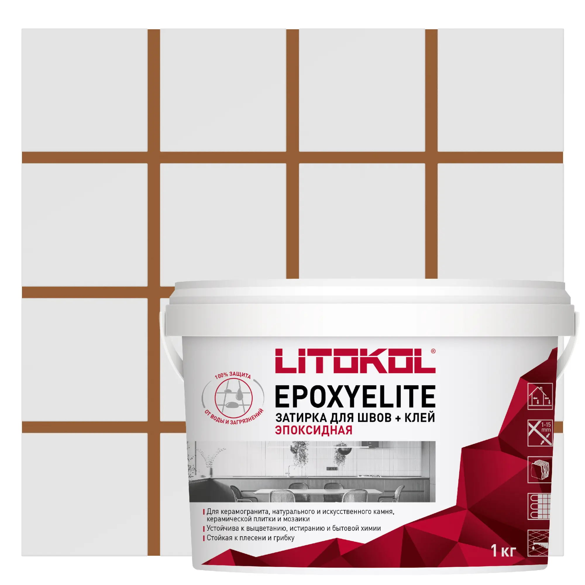 Изображение товара Затирка эпоксидная Litokol epoxyelite E.11 цвет лесной орех 1 кг