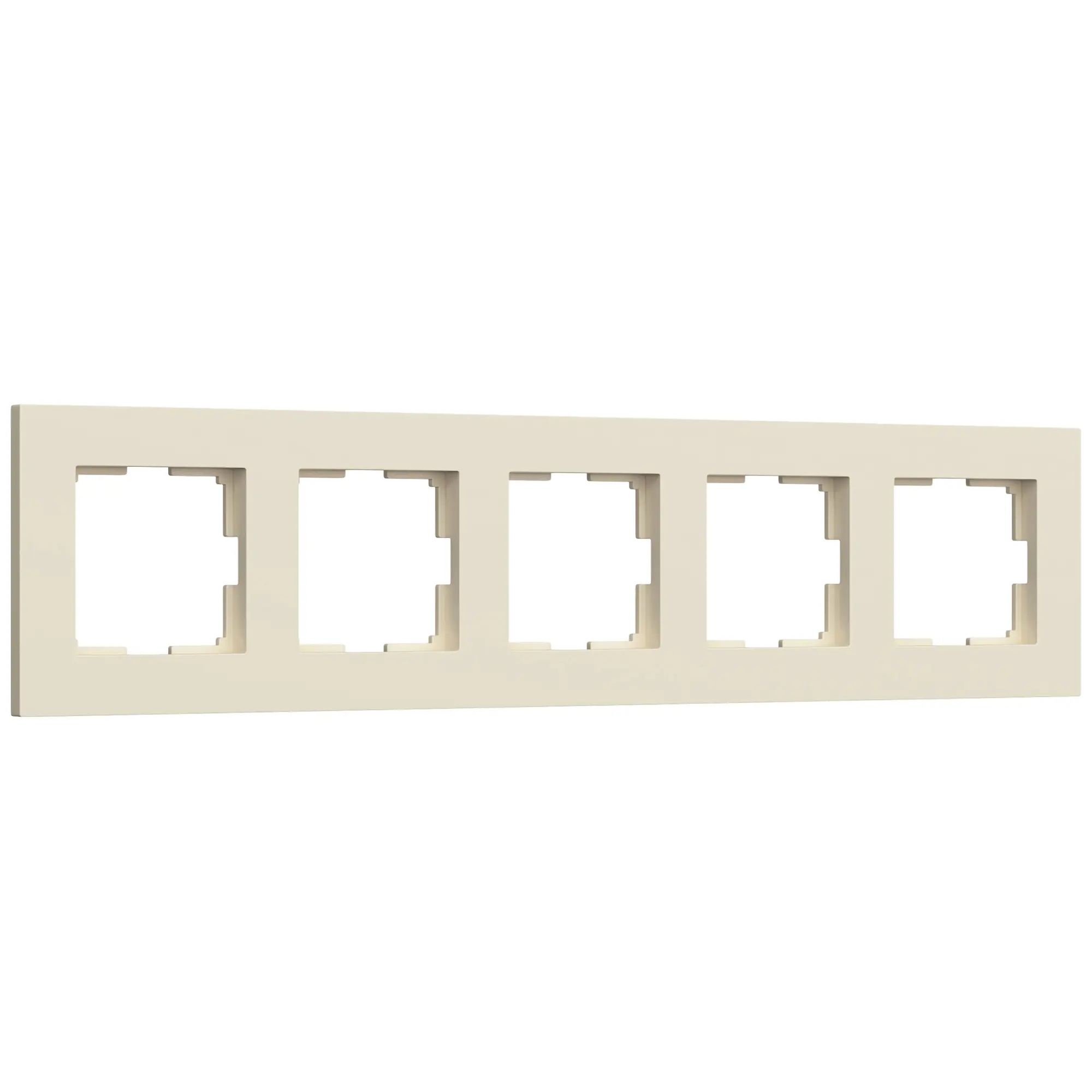 Изображение товара Рамка для розеток и выключателей Werkel Slab 5 постов айвори Softouch