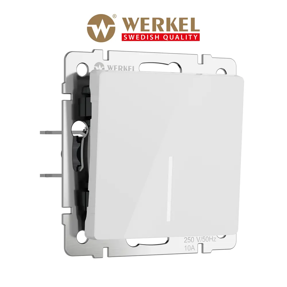 Изображение товара Выключатель проходной встраиваемый Werkel W1112141 с подсветкой белый