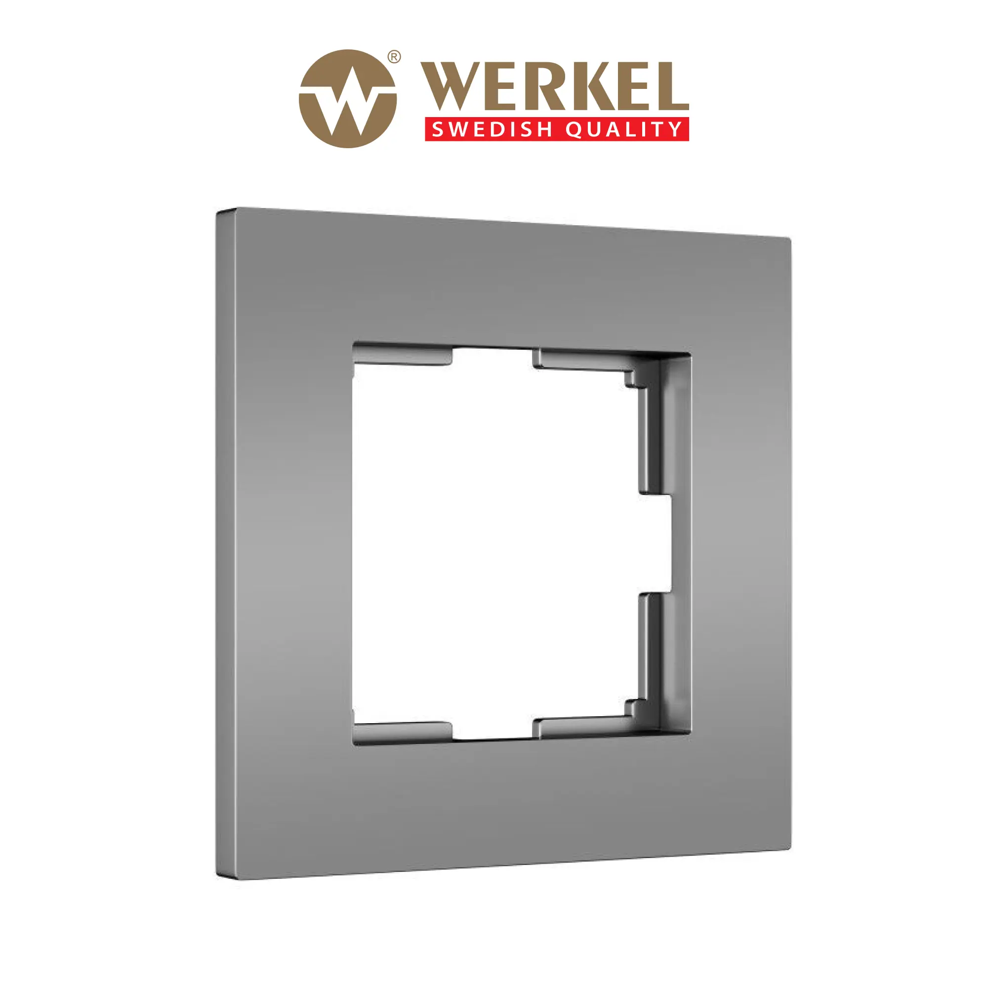 Изображение товара Рамка для розеток и выключателей Werkel Slab W0012965 1 пост серебро матовый
