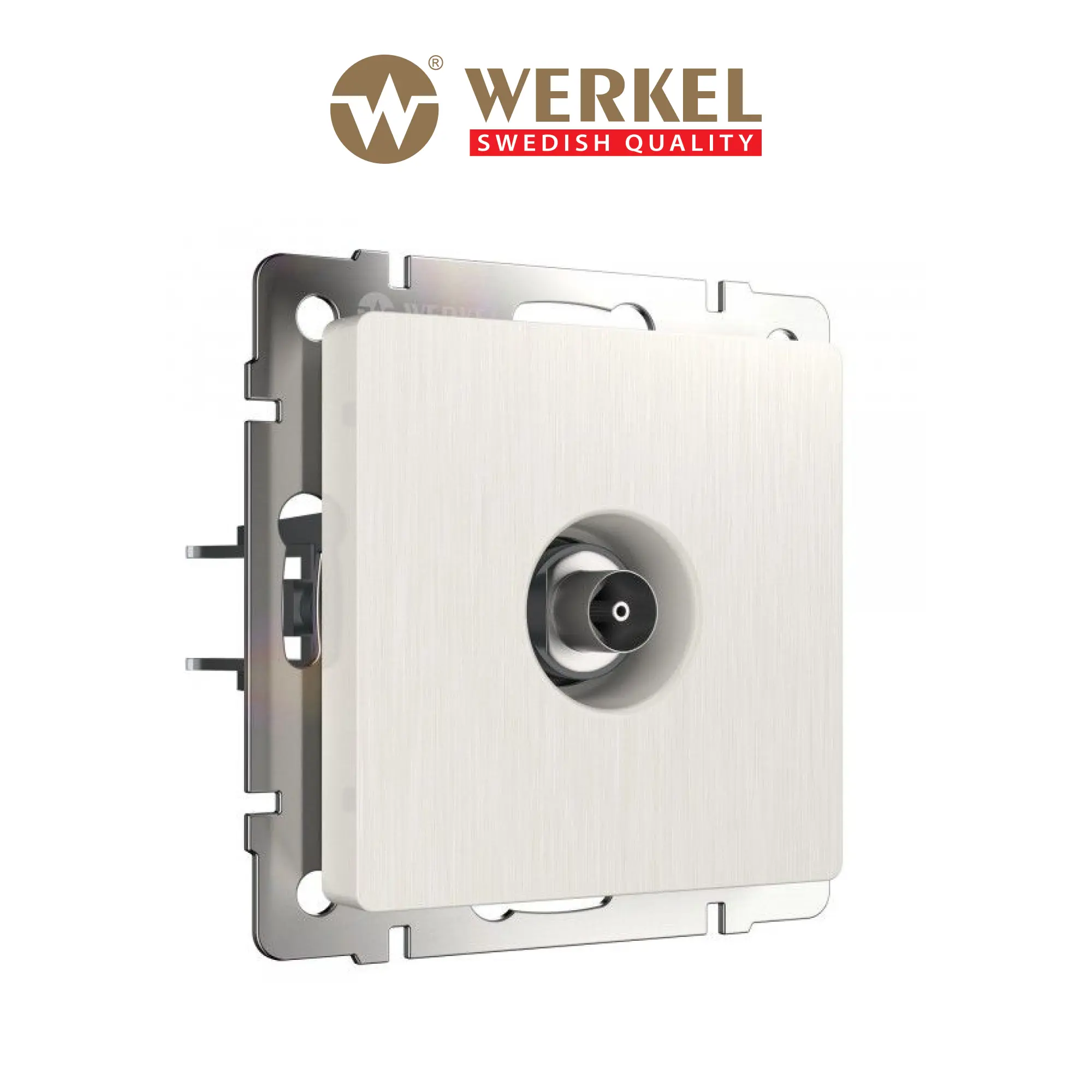 Изображение товара Встраиваемая ТВ-розетка Werkel a051171 перламутровая для гладкой установки