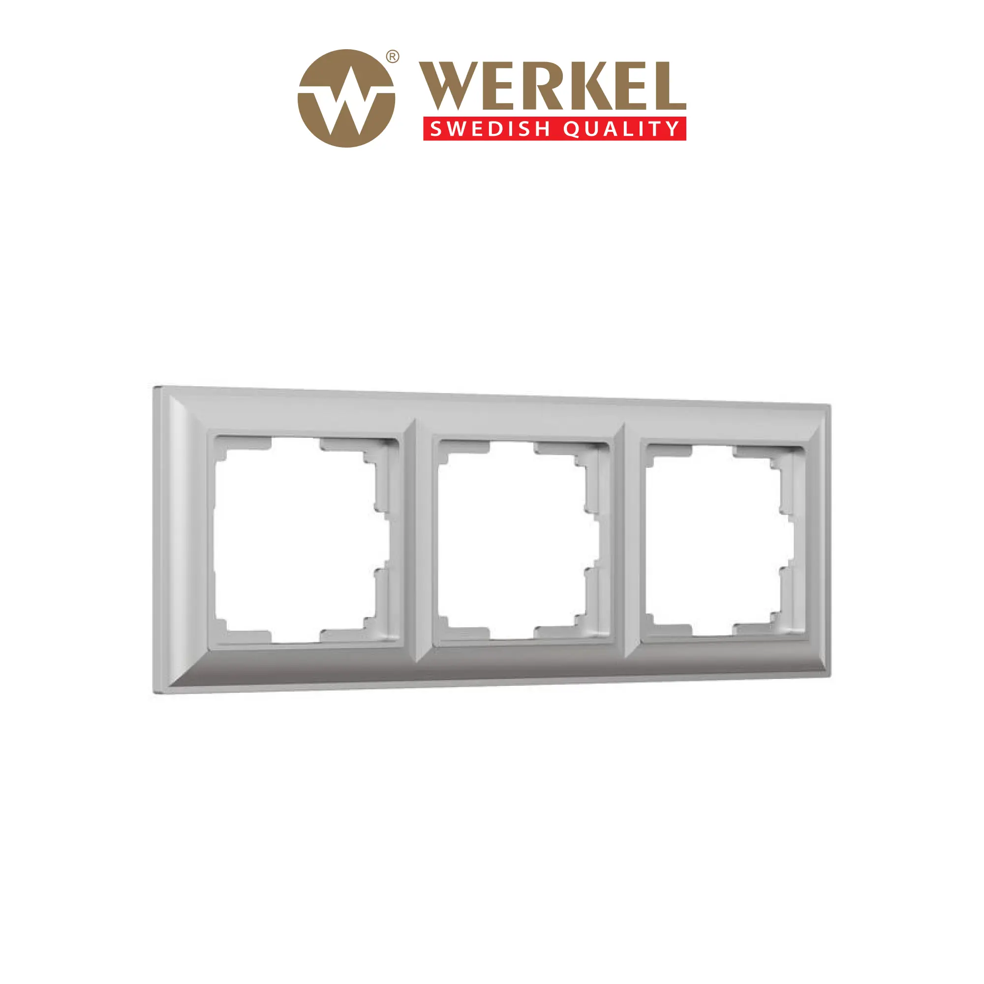 Изображение товара Рамка для розеток и выключателей Werkel Fiore W0032206 3 поста серебряная