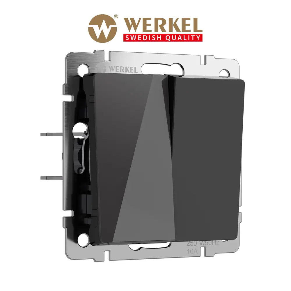 Изображение товара Перекрестный выключатель W1123048 Werkel черный акрил 2 клавиши