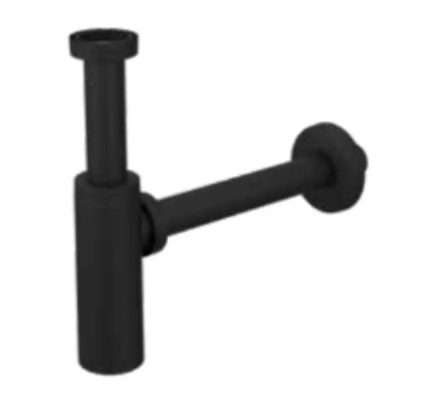 Изображение товара Сифон для раковины Izyapi D32 мм черный матовый телескопический