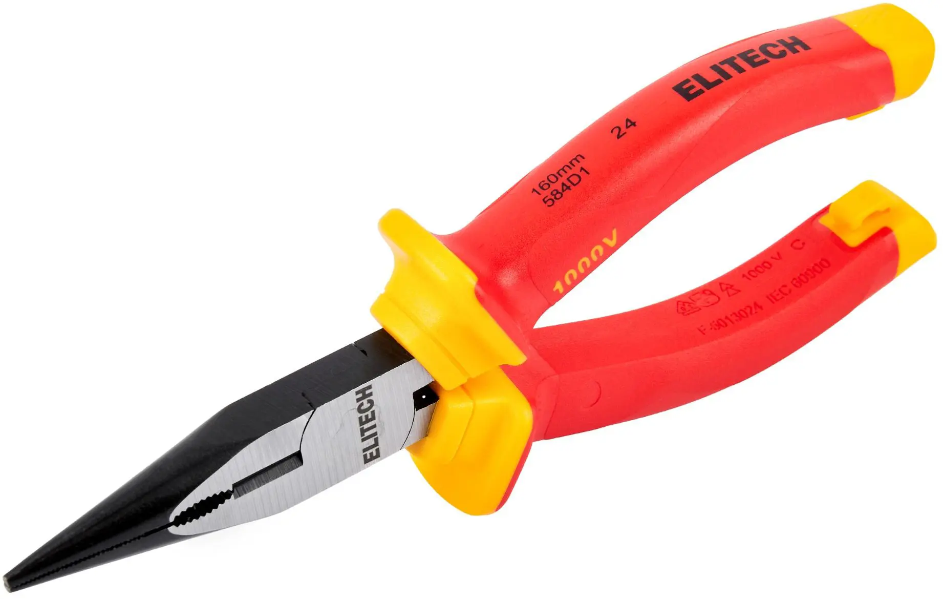Изображение товара Длинногубцы диэлектрические Elitech 120401 160 мм безопасный инструмент для электромонтажа