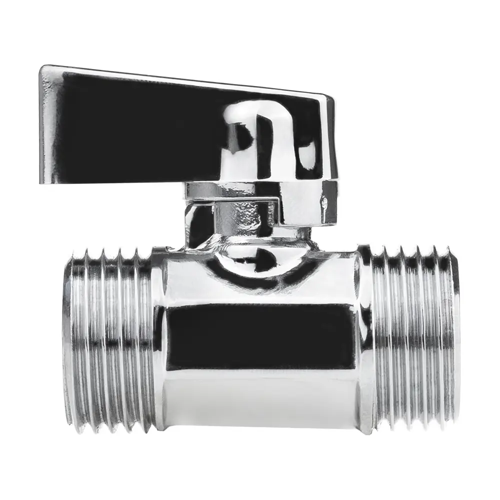 Изображение товара Кран шаровой прямой MPF DN15 PN24 1/2" латунь ручка флажок хромированный