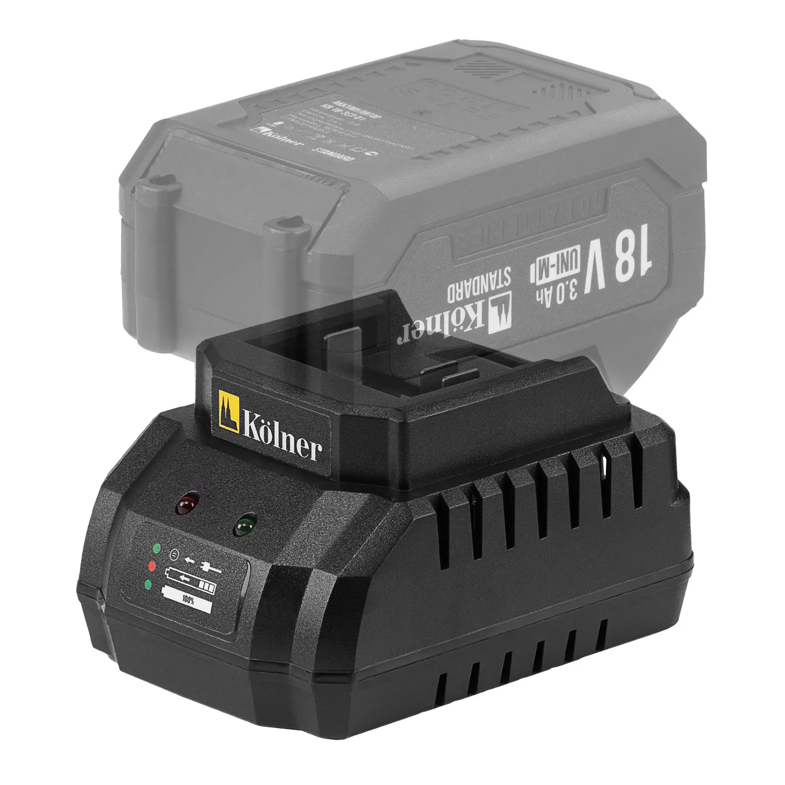 Изображение товара Зарядное устройство для аккумуляторов KOLNER KBC 18-1A-01 18V универсальное