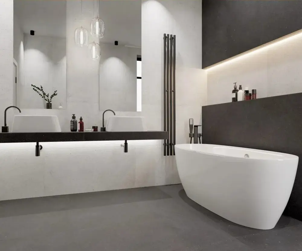 Изображение товара Керамогранит Primavera Royal Spring 60x120 см темно-серый бетон