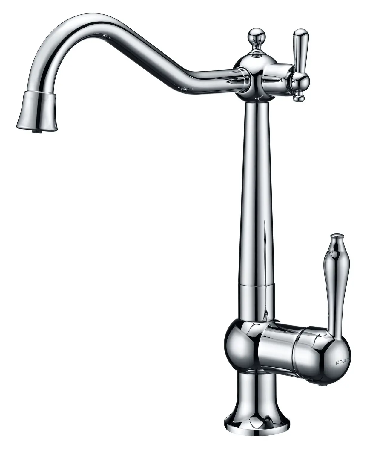 Изображение товара Смеситель для кухни однорычажный Paulmark Retro излив 25 см цвет хром