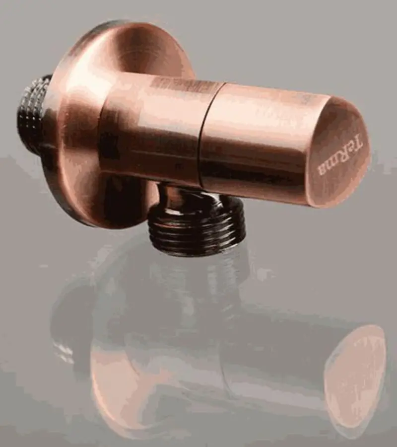 Изображение товара Кран угловой Terma 1/2" с керамическим затвором и бронзовой ручкой