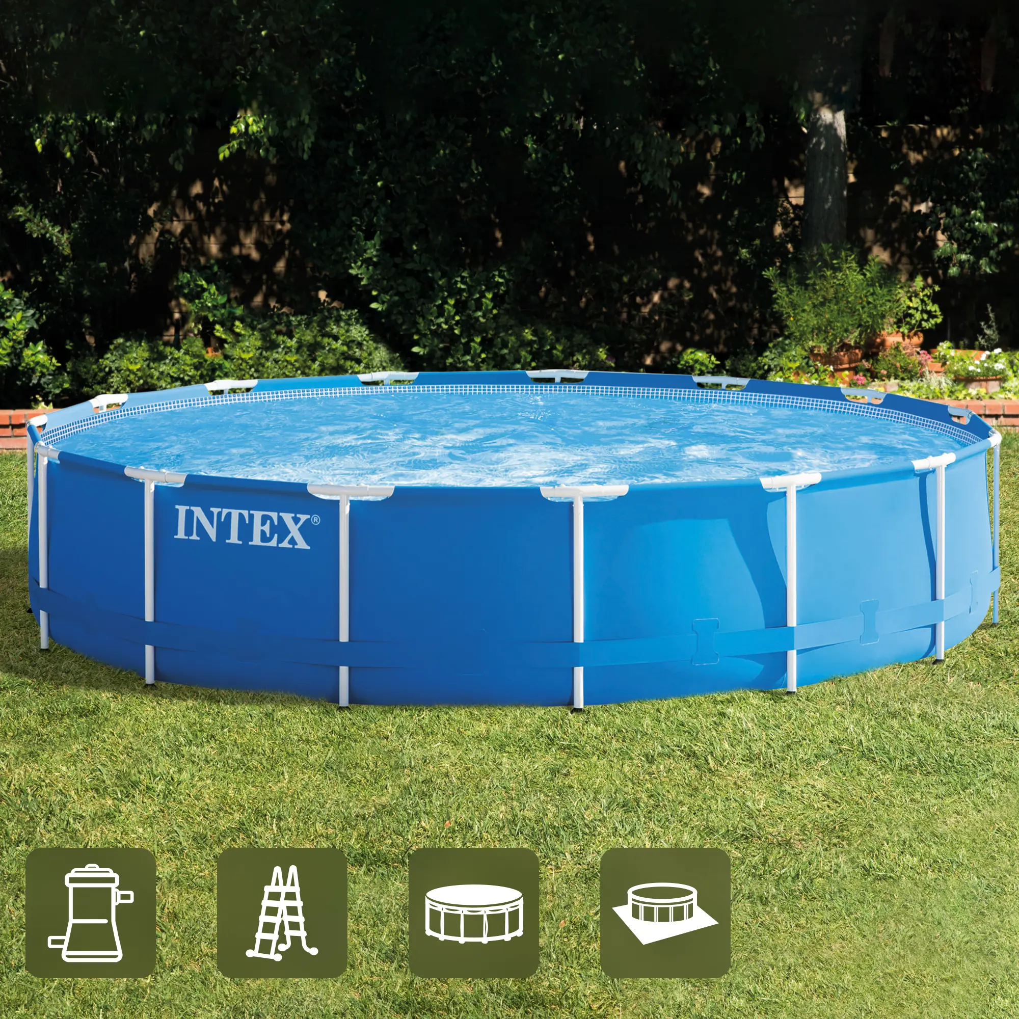 Изображение товара Бассейн каркасный Intex Metal Frame 28242NP 457x122 см с набором аксессуаров