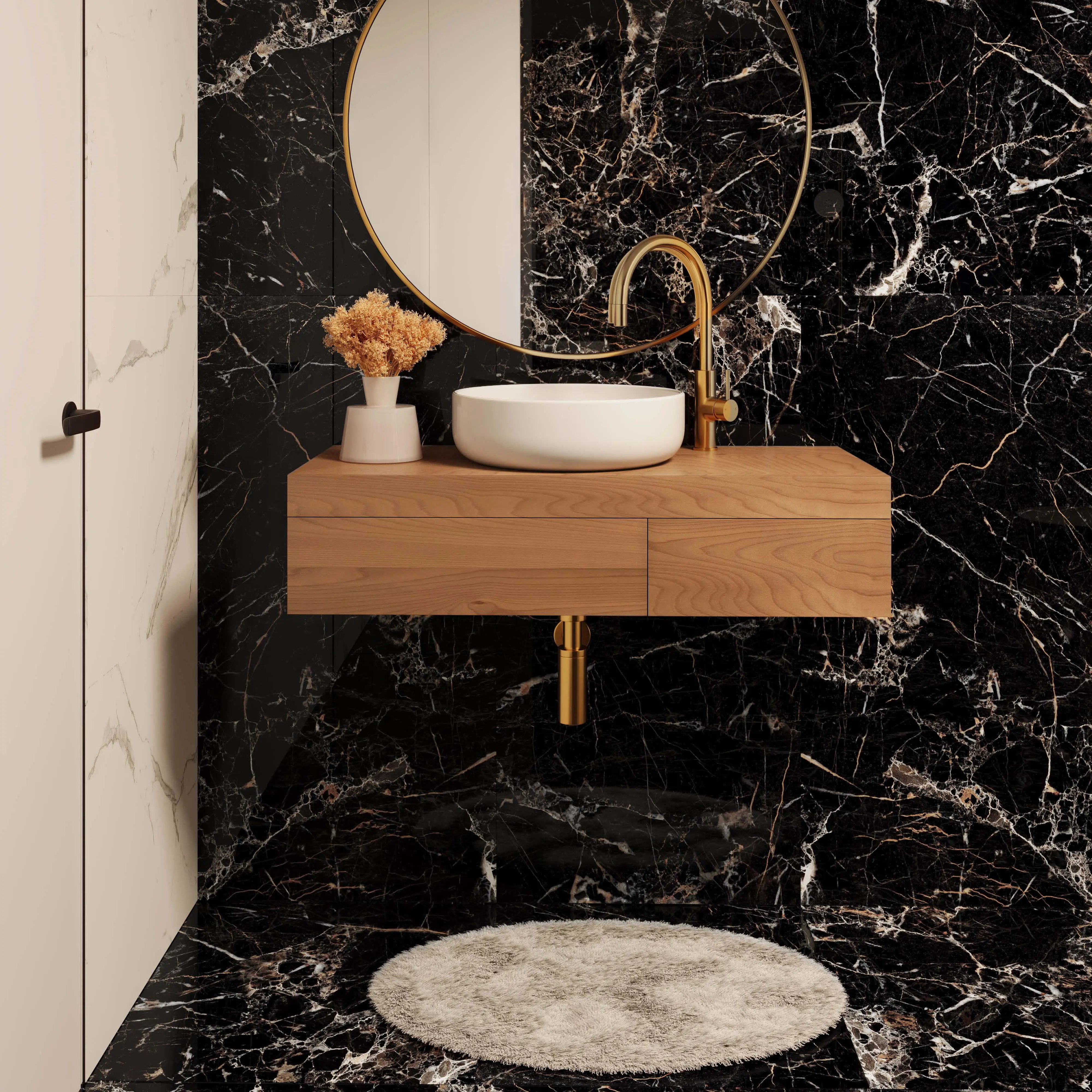 Изображение товара Глазурованный керамогранит Arcadia Ceramica Torino Black High Gloss 60x120 см