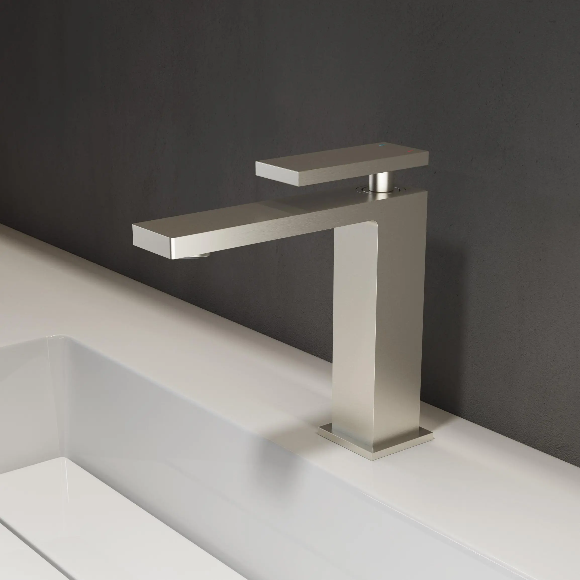 Изображение товара Смеситель для раковины Vincea Dice VBF-2DS1BN однорычажный цвет сатин