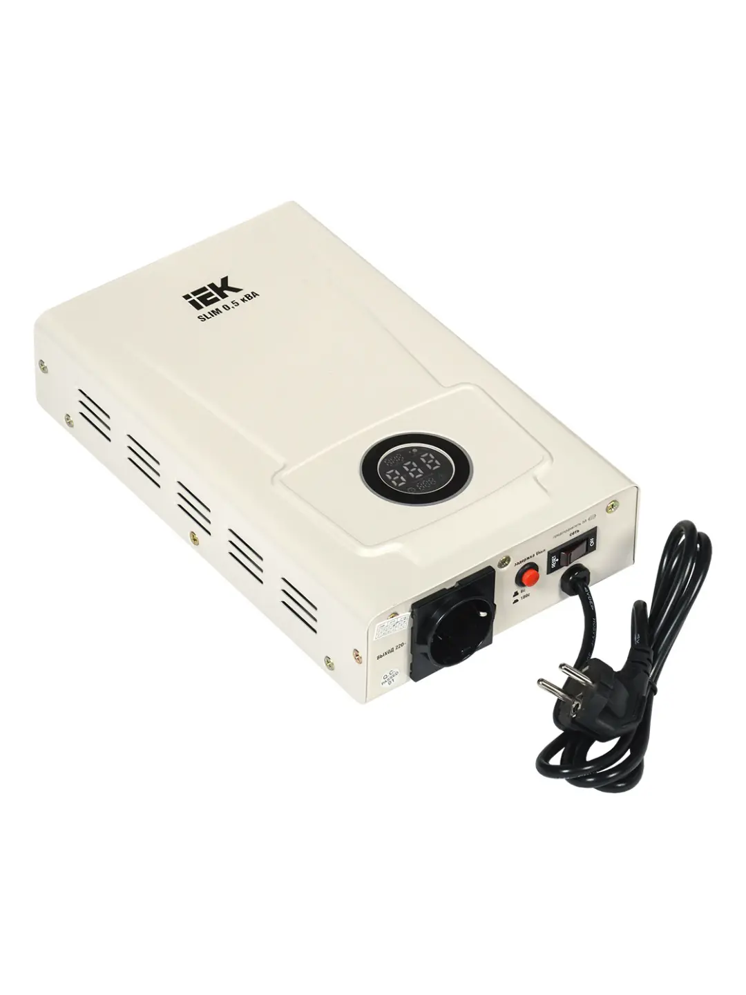 Изображение товара Стабилизатор напряжения Iek Slim однофазный 0.44 ВА 140-260В