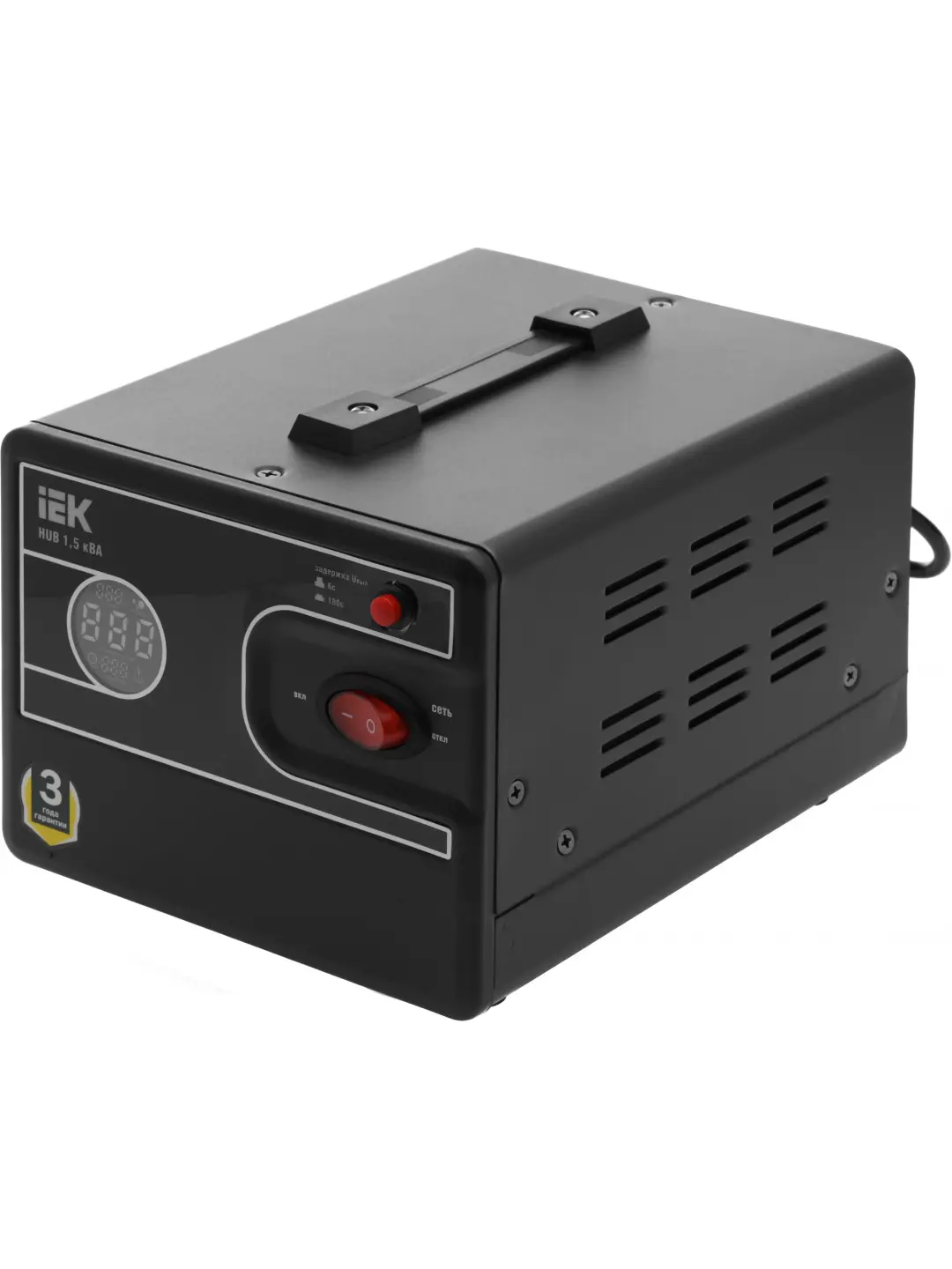 Изображение товара Стабилизатор напряжения Iek Hub однофазный 1.32 ВА 140-260В