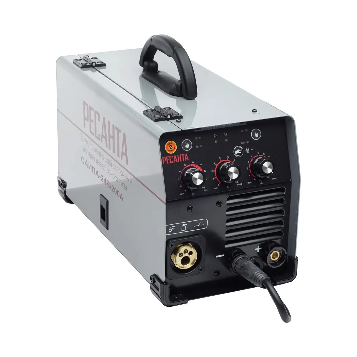Изображение товара Сварочный полуавтомат инверторный Ресанта САИПА-24В/200А 200А до 5 мм