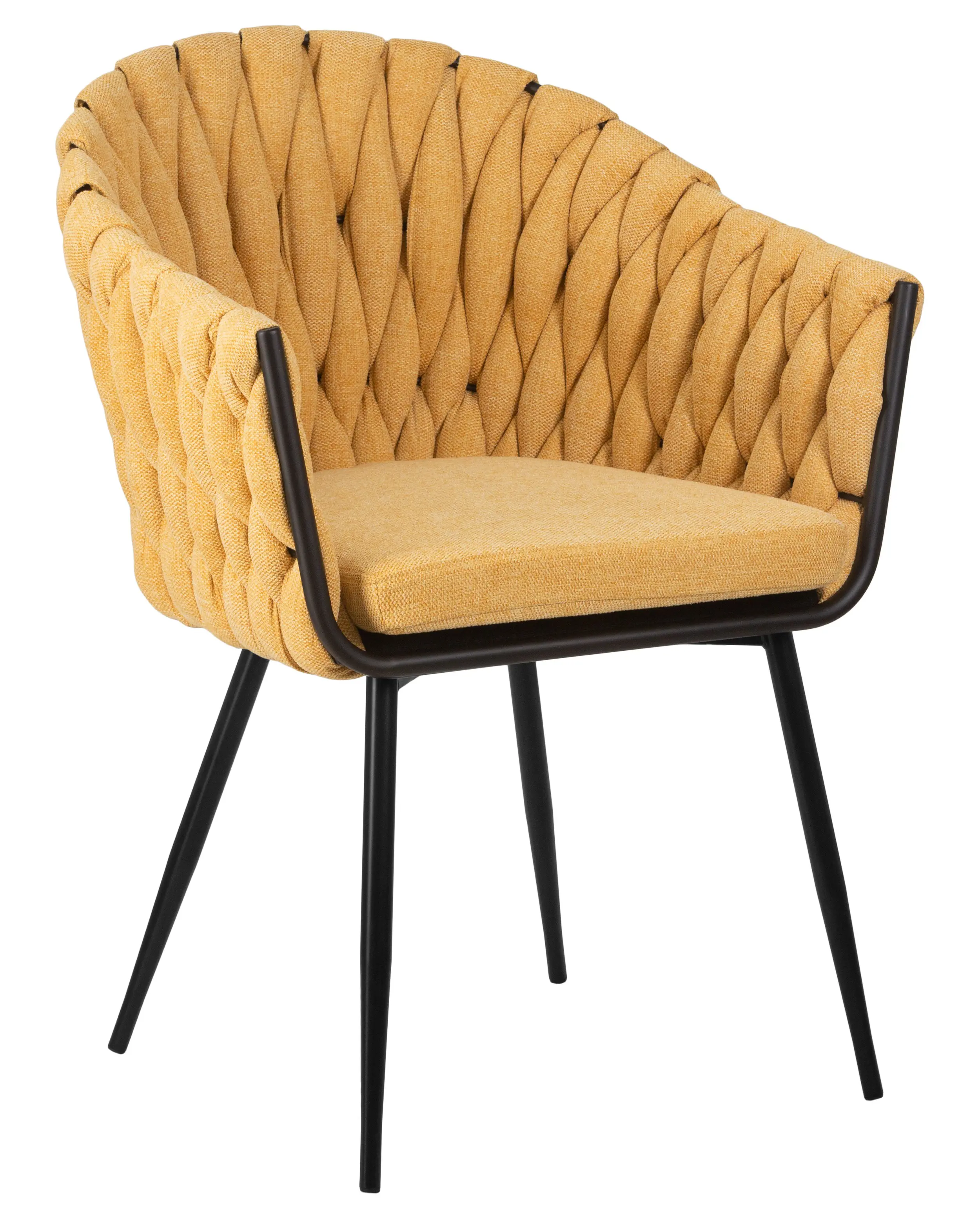 Изображение товара Комплект кухонных стульев 2 шт Dobrin Matilda lm-9691 62x62x56 см текстиль цвет желтый