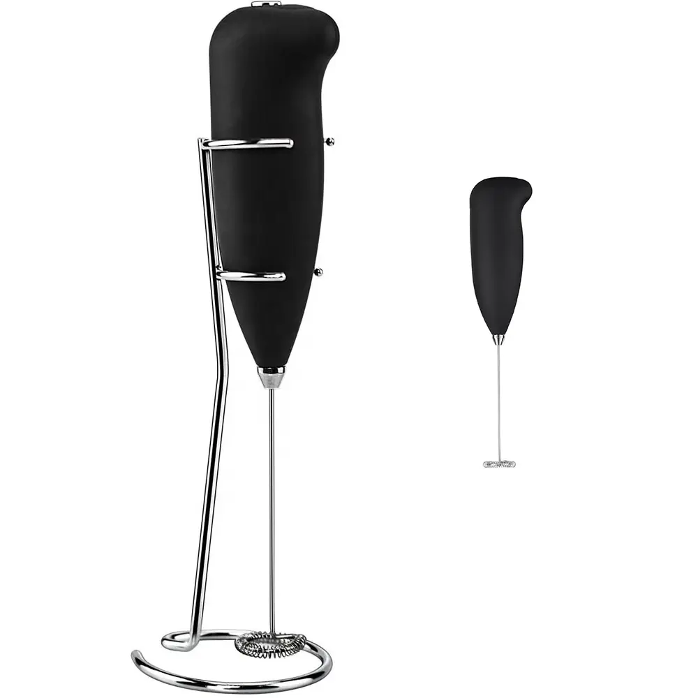 Изображение товара Ручной капучинатор - вспениватель для молока ZDK Cappucino, на подставке, черный