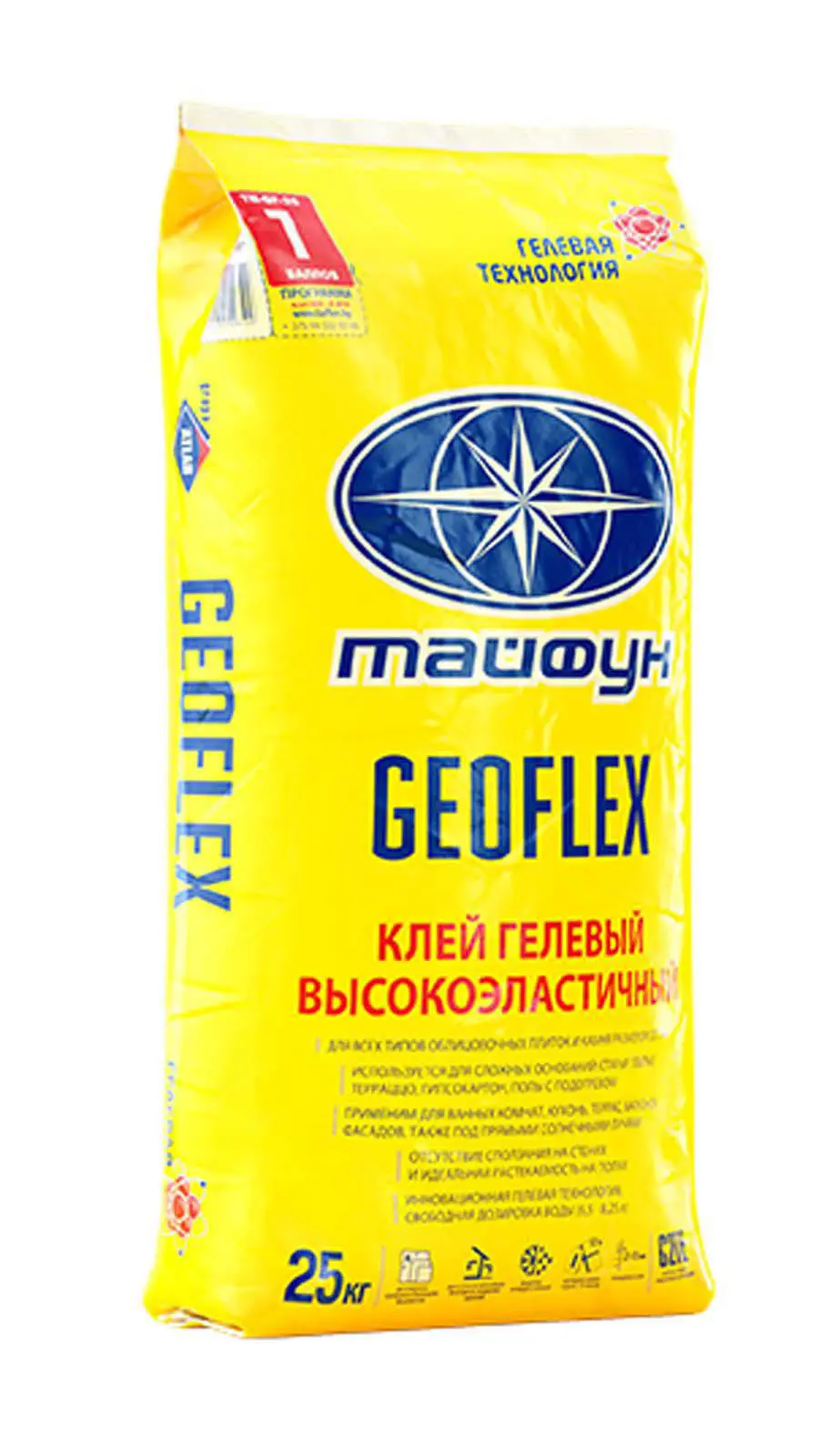 Изображение товара Клей гелевый высокоэластичный Geoflex Тайфун 25 кг
