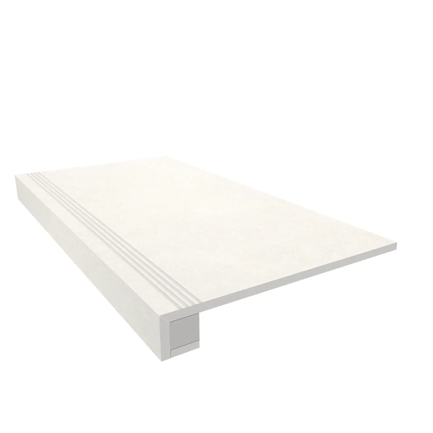 Изображение товара Комплект ступень с подступенком Estima Luna LN00 33x120 см белый из керамогранита