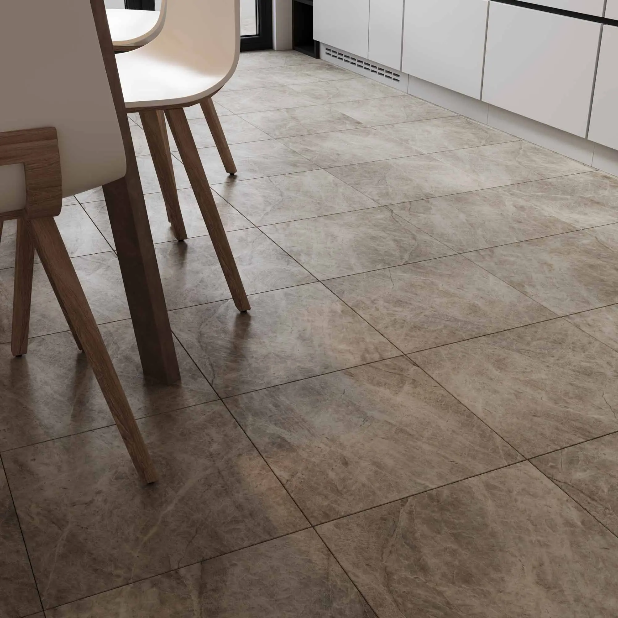 Изображение товара Керамогранит Estima Melody MO07 40.5x40.5 см серый, мраморный эффект, Россия