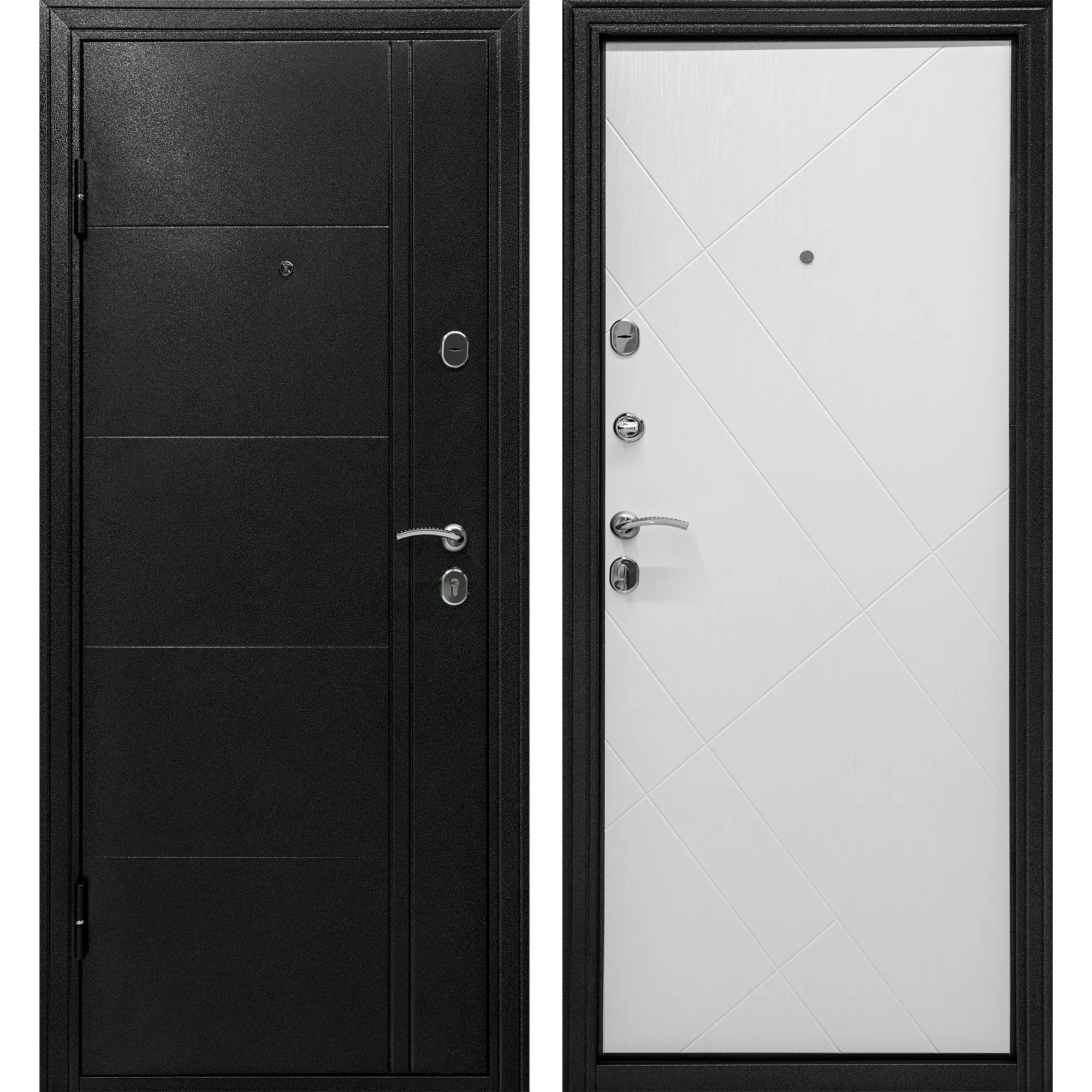 Изображение товара Входная дверь Форпост 65 левый антик серебро/белый 205x96 см