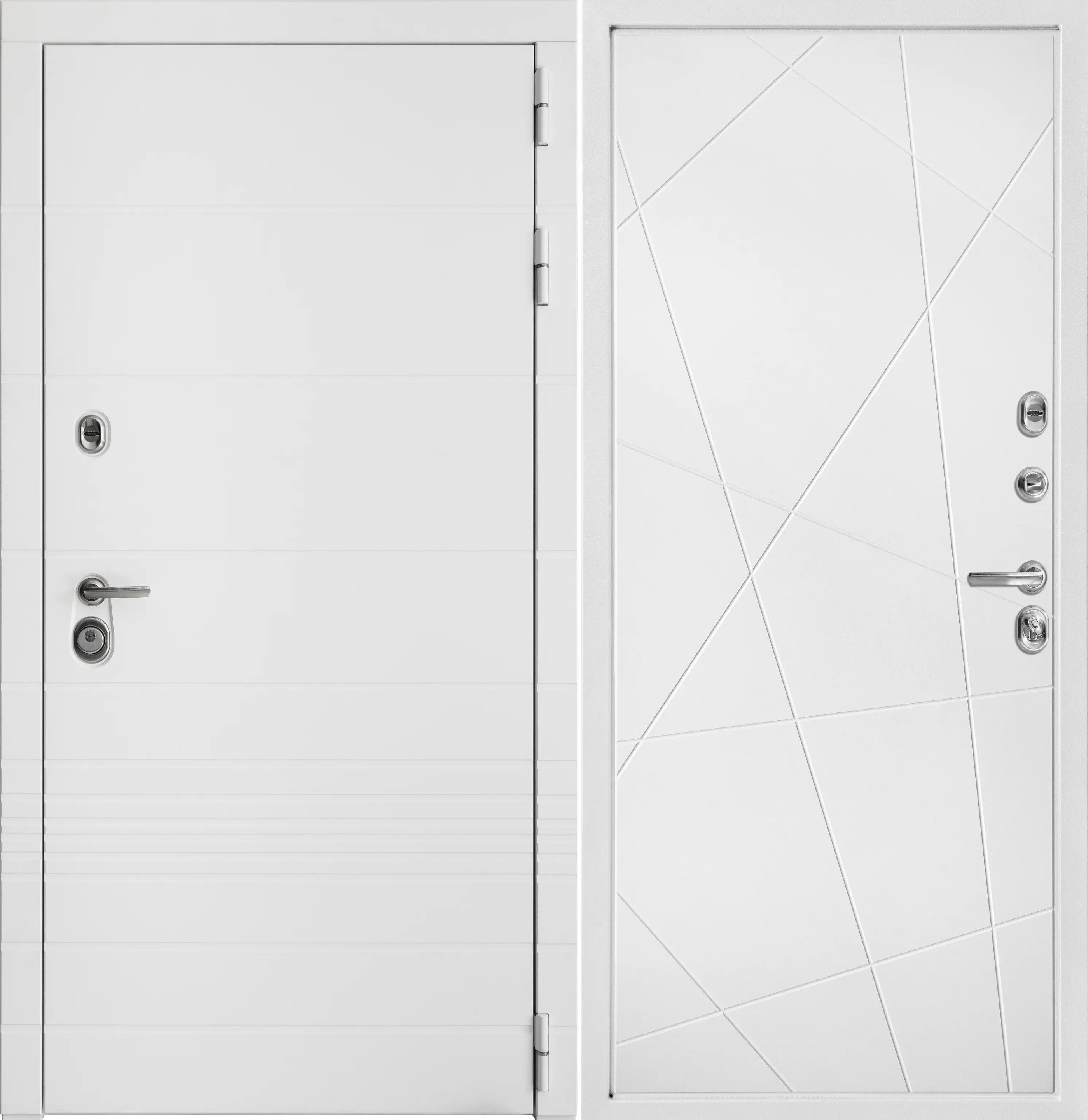 Изображение товара Входная дверь Дверной континент Спарта 7 правый 205x86см цвет софт белый снег/655 лофт белый