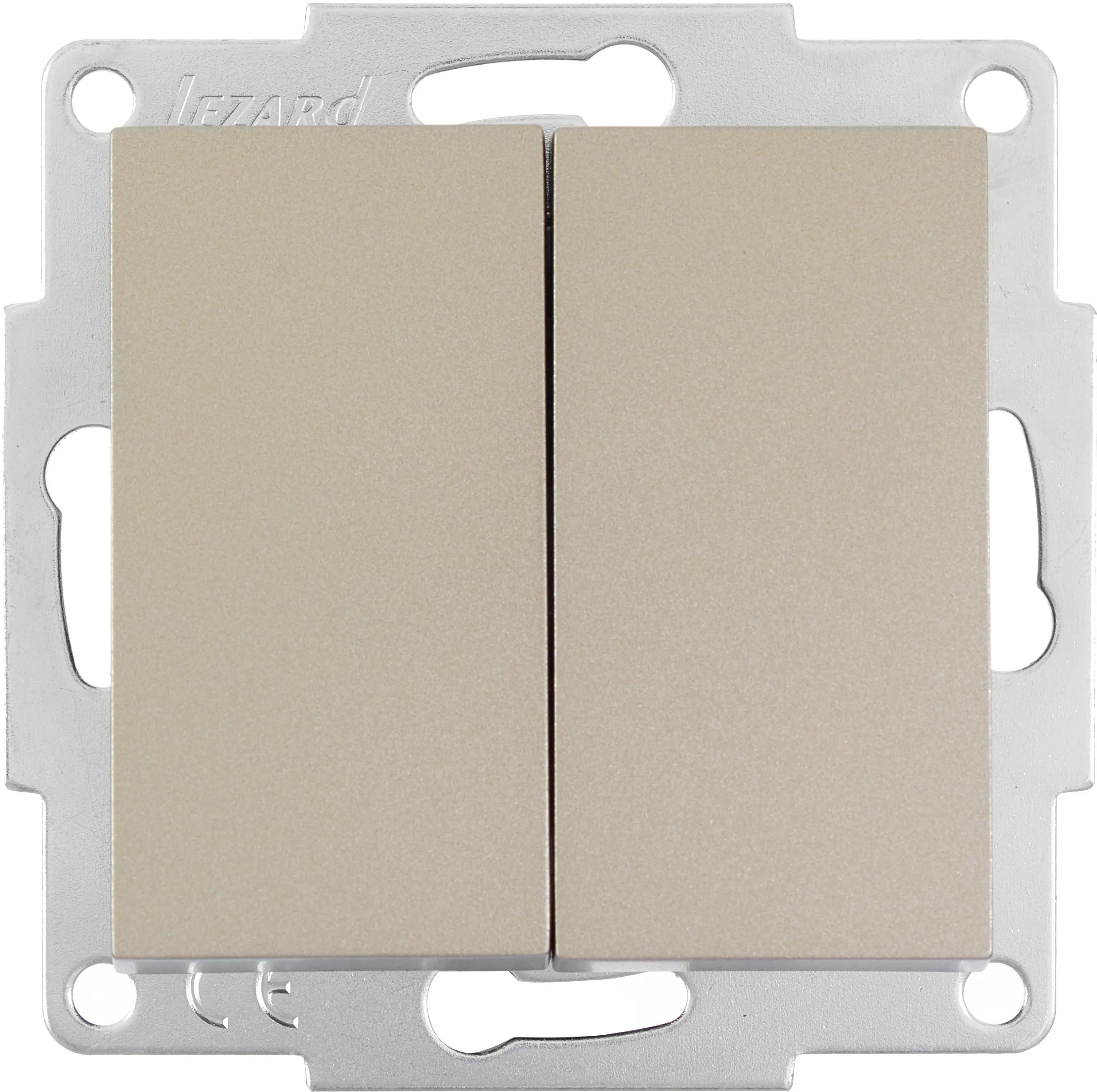 Изображение товара Выключатель встраиваемый Lezard Vesna 742-3788-101 1 клавиша цвет титан