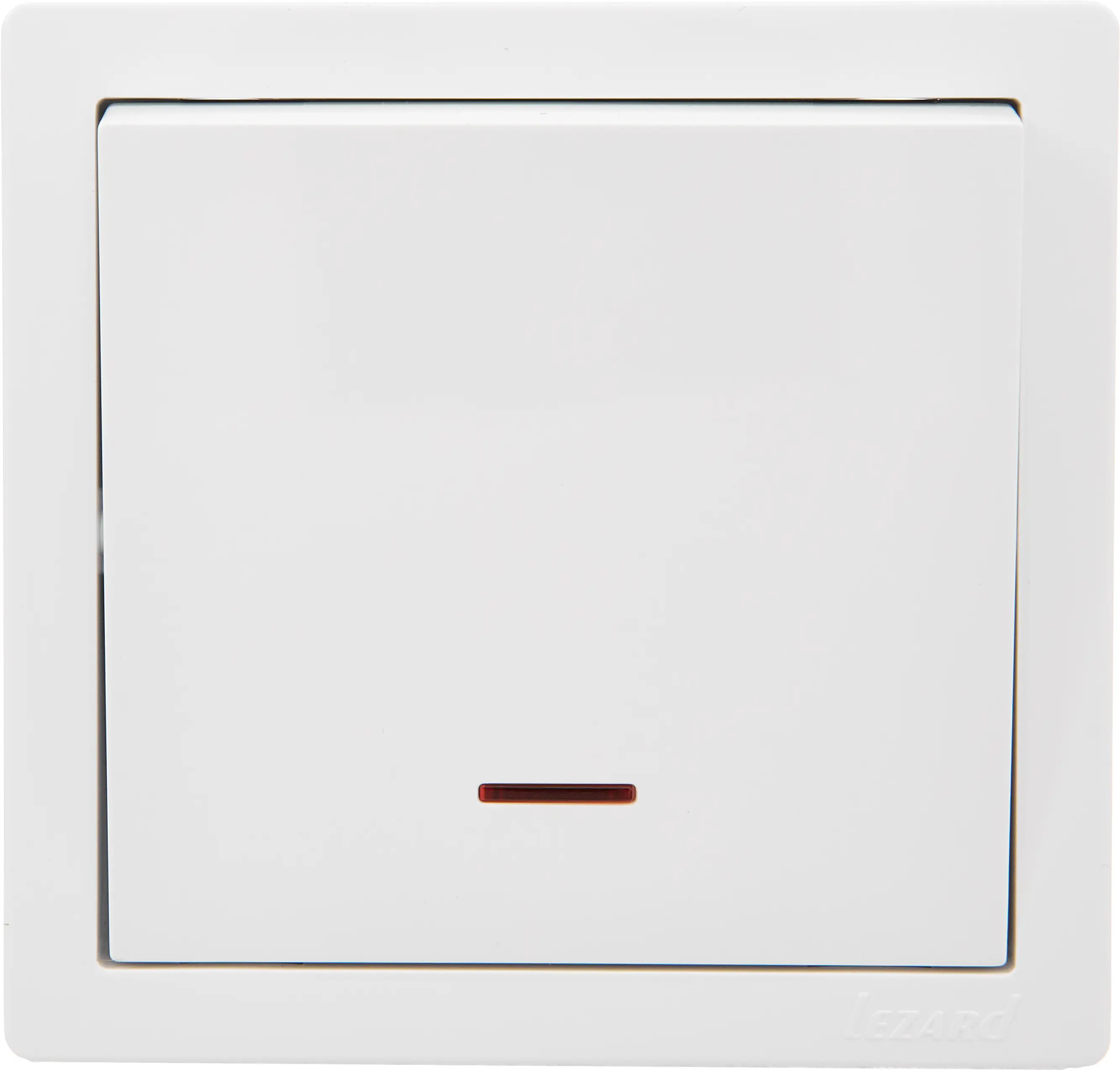 Изображение товара Выключатель накладной Lezard Leto 1 клавиша с подсветкой цвет белый