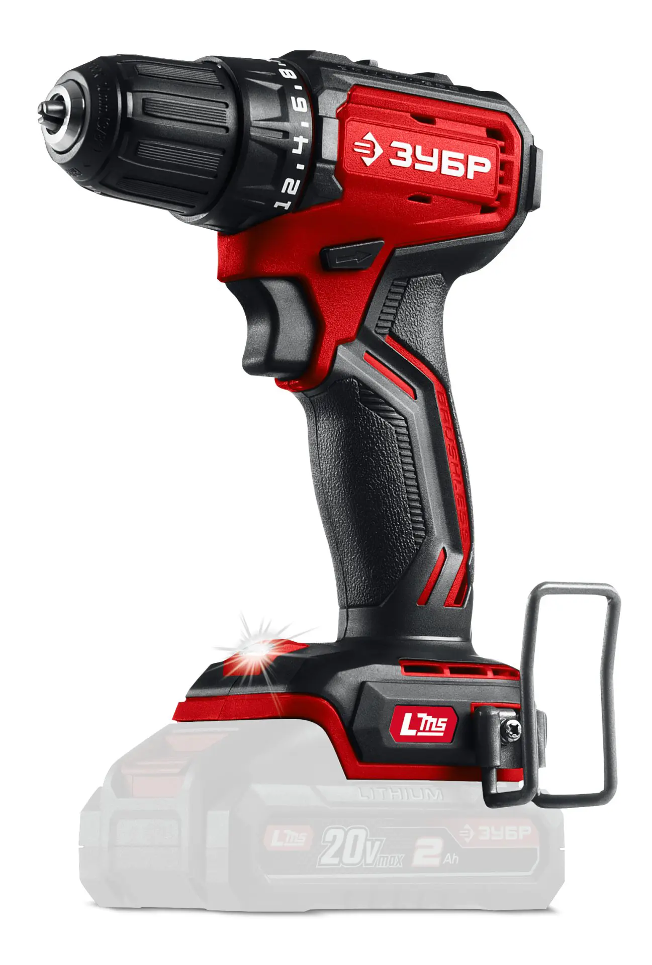 Изображение товара Аккумуляторная дрель-шуруповерт ЗУБР Мастер ДБ-45 20 В 2 скорости без АКБ и ЗУ