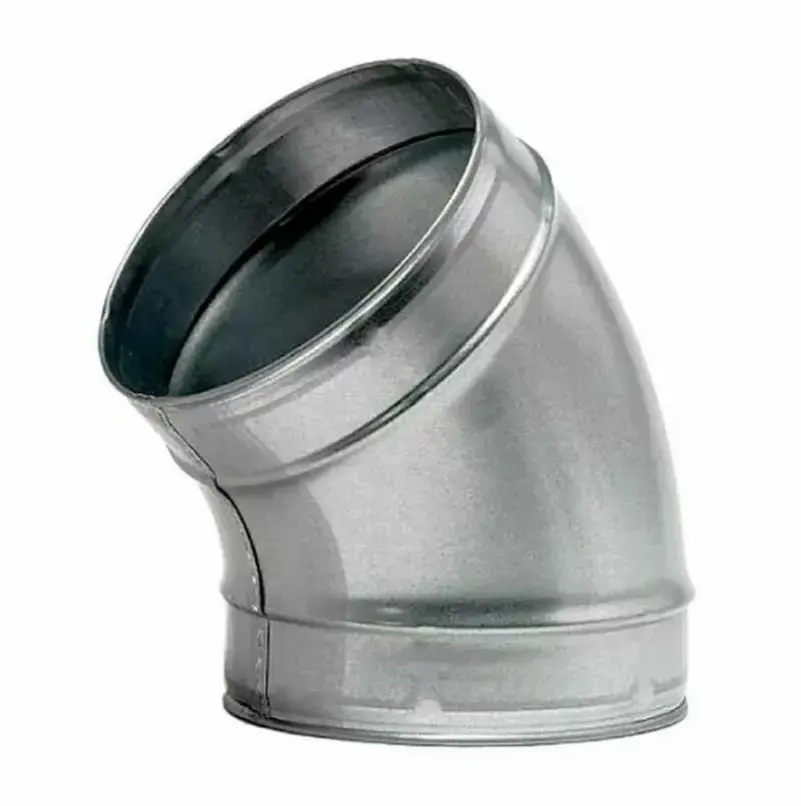Изображение товара Отвод Вентстор круглый цинк ф125-40x40-45 45 градусов из оцинкованной стали