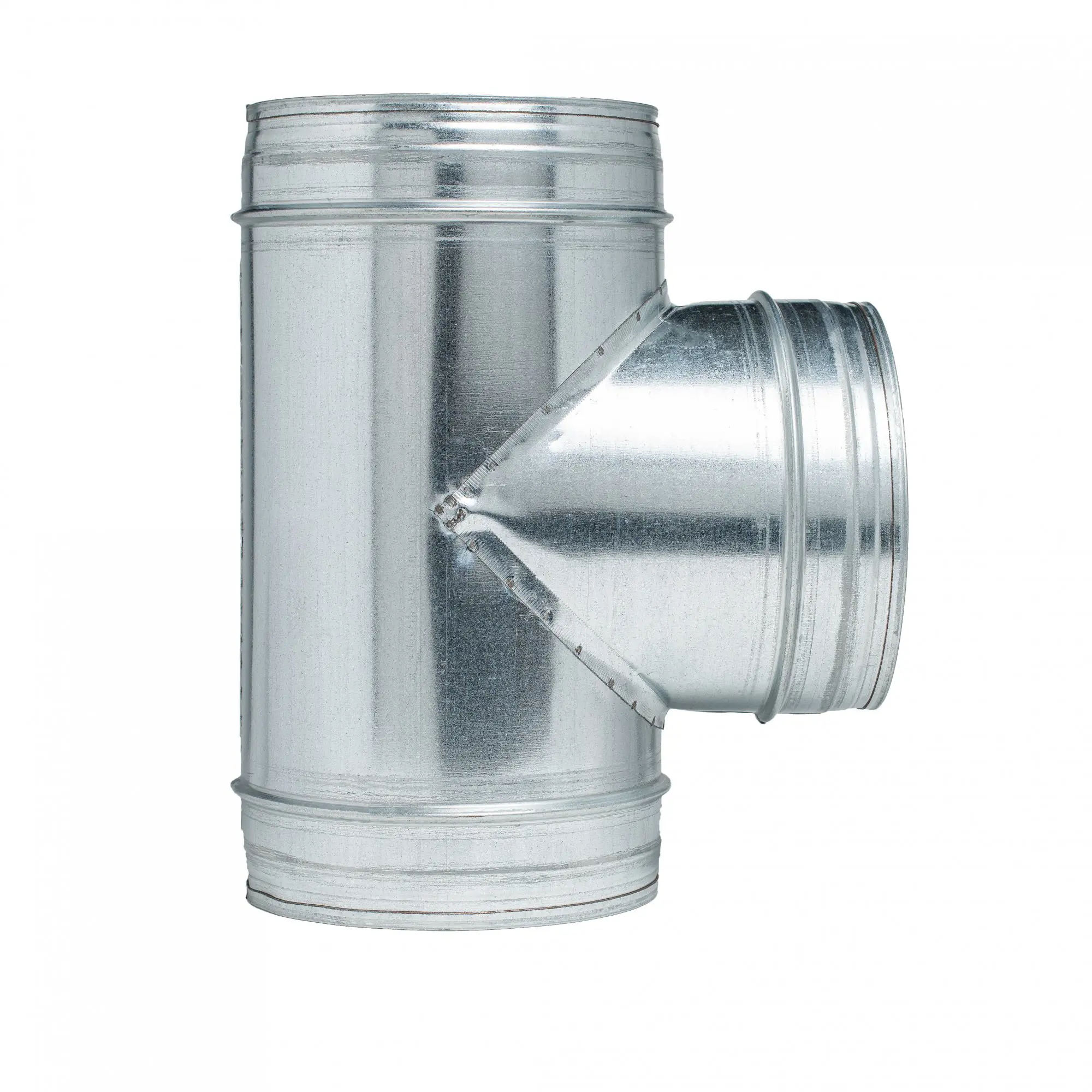 Изображение товара Тройник вентстор круглый цинк ф100-260-ф100-80 для систем воздуховодов