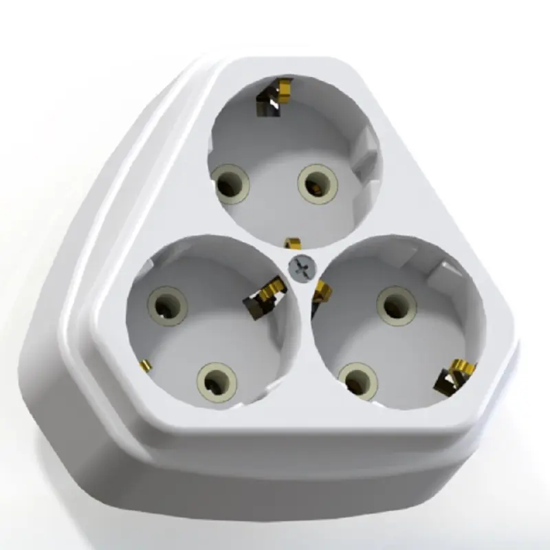 Изображение товара Розеточный блок накладные Кунцево-электро 5921 без заземления цвет белый