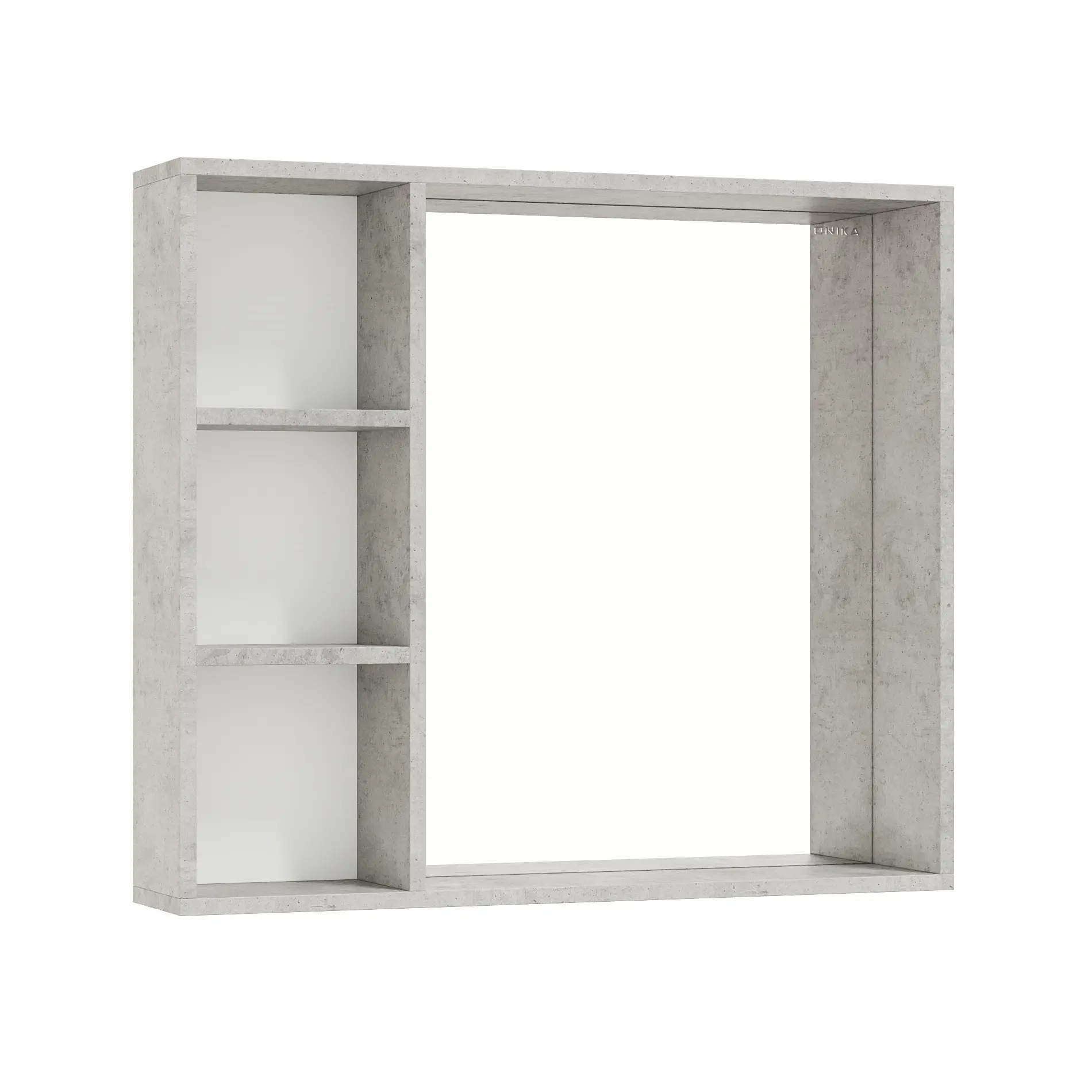 Изображение товара Шкаф зеркальный подвесной Onika 208093 80x68см цвет бетон