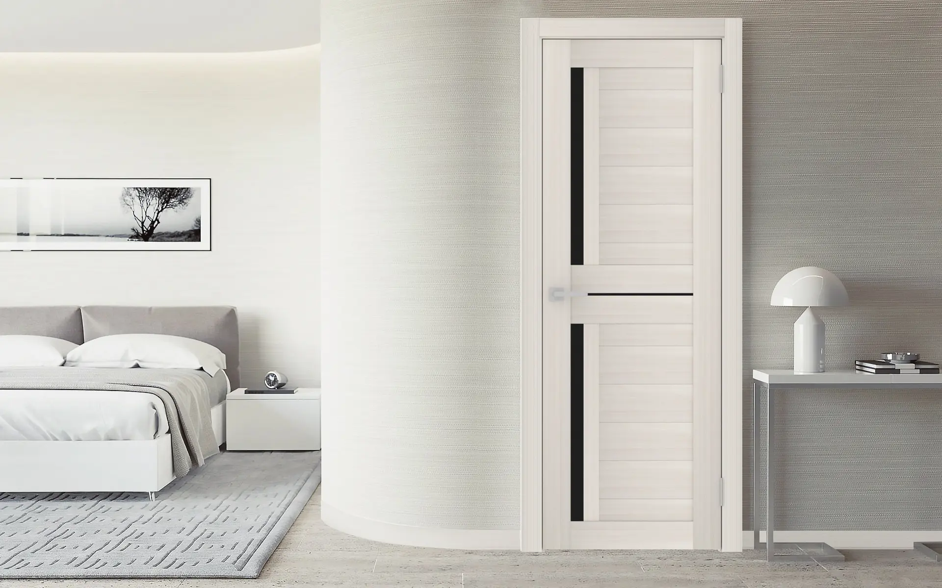 Изображение товара Межкомнатная дверь Лесма стиль Рондо 31 стекло black star 200x80см