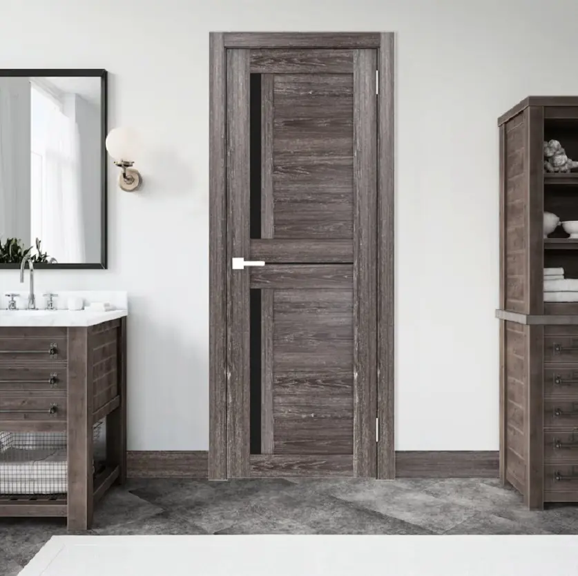 Изображение товара Межкомнатная дверь Лесма стиль Рондо 31 стекло графит 200x80 см ПВХ плёнка